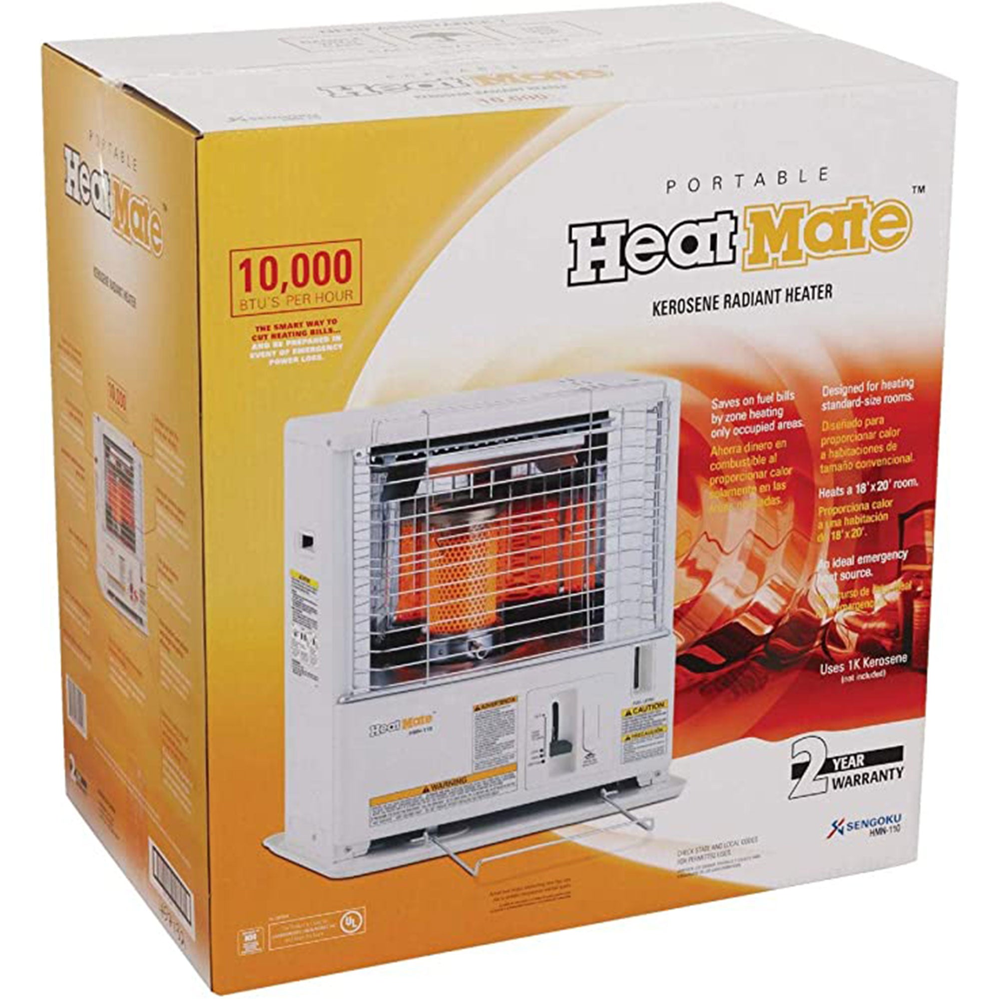 Sengoku KeroHeat Portable Radiant Kerosene Space Heater, 10,000 BTU (For Parts) - VMInnovations