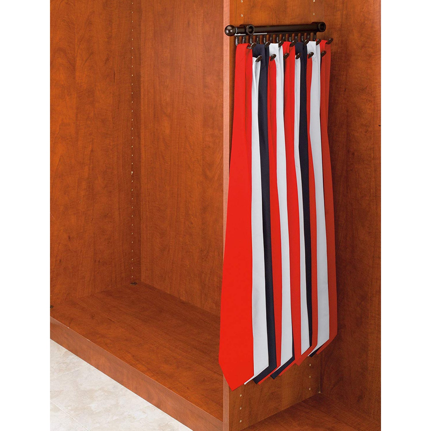 Rev-A-Shelf 12-Inch Pull-Out Tie and Scarf Rack Organizer, Bronze (Open Box)