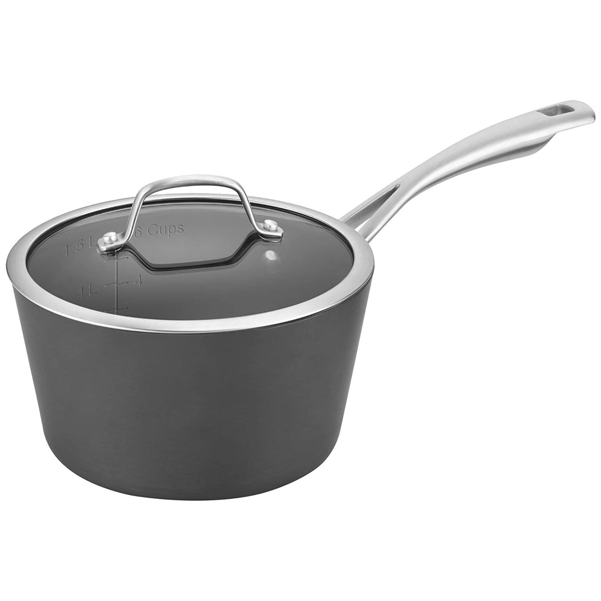 Cuisinart Chef's Classic 2 Quart Hard Anodized Nonstick Sauce Pan Pot Lid (Used)