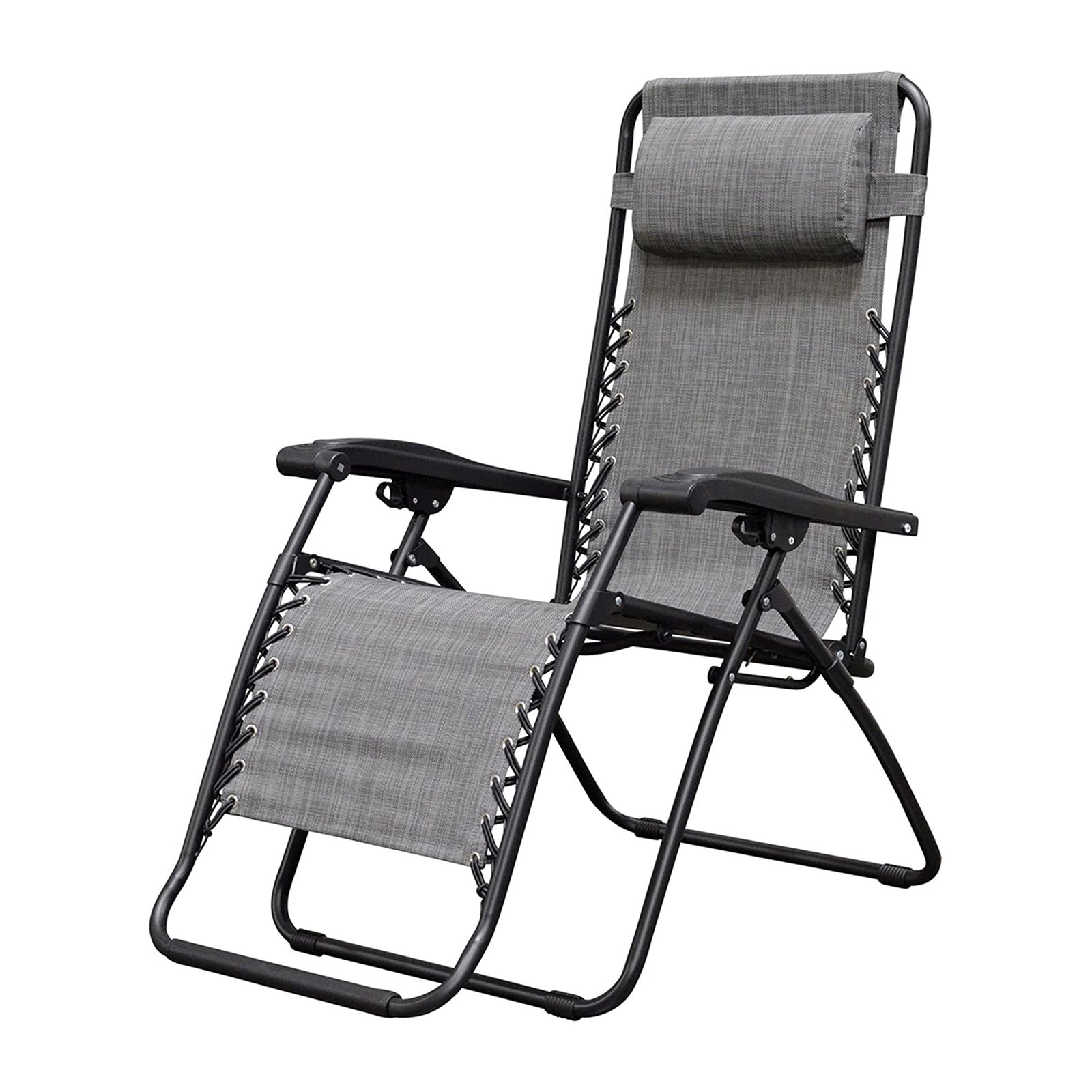 Caravan Sports Zero Gravity Outdoor Folding Camping Patio Lounge Chair, Gray - VMInnovations