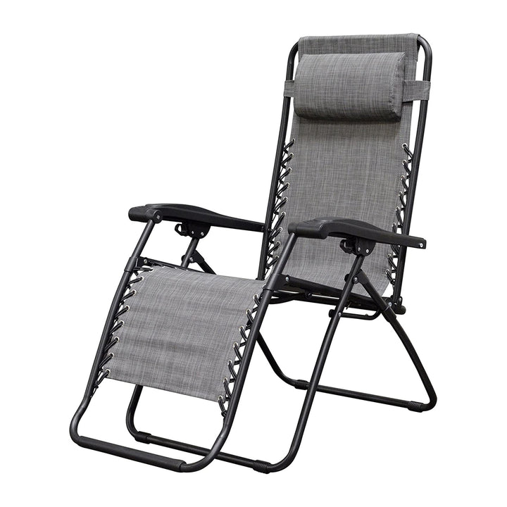 Caravan Sports Zero Gravity Outdoor Folding Camping Patio Lounge Chair, Gray - VMInnovations