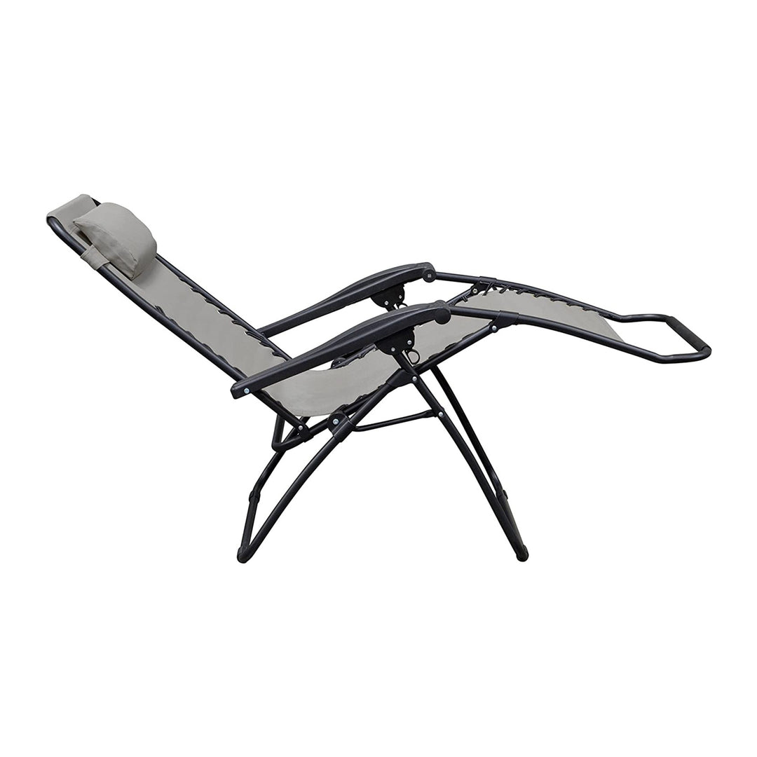 Caravan Sports Zero Gravity Outdoor Folding Camping Patio Lounge Chair, Gray - VMInnovations