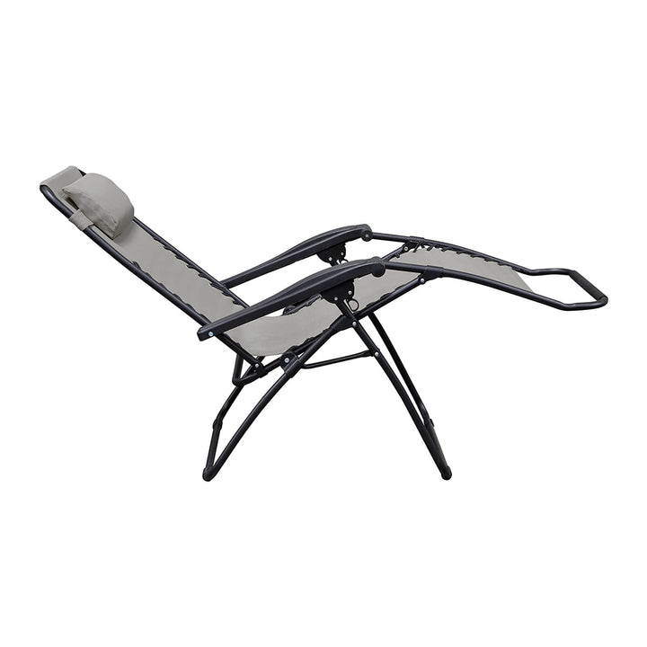 Caravan Sports Zero Gravity Outdoor Folding Camping Patio Lounge Chair, Gray - VMInnovations
