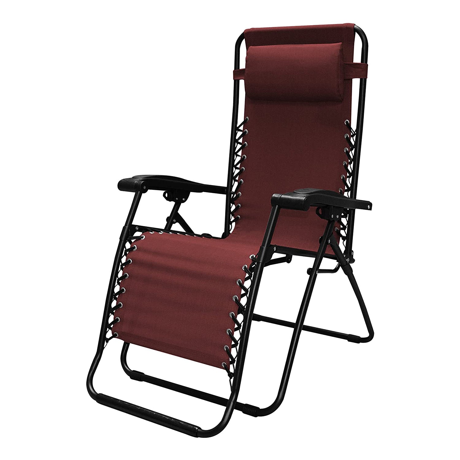 Caravan Sports Zero Gravity Recliner Indoor and Outdoor Chair, Burgundy (Pair) - VMInnovations