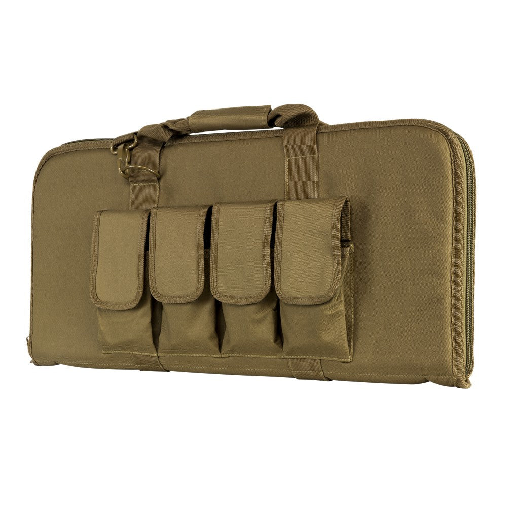 NcStar CVCP2960T-28 28 Inch SubGun AR & AK Pistol Padded Carrying Case Bag, Tan