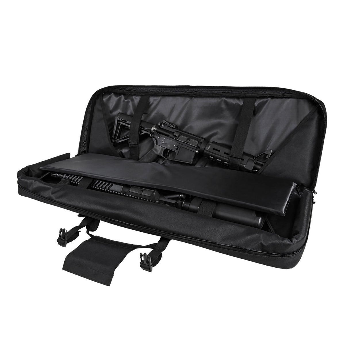 NcSTAR Vism Padded 36 Inch Double Carbine Gun Carrying Case w/ Pockets, Black