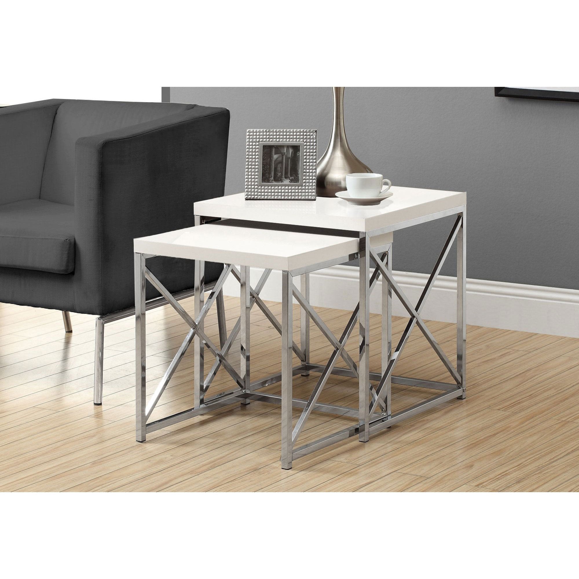 Monarch Entertainment Center TV Stand w/ Monarch Specialties End Tables - VMInnovations