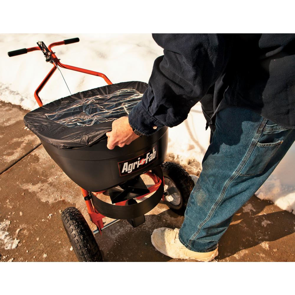 Agri-fab 130lbs Push Spreader for Ice Melt & Fertilizer (Certified Refurbished)