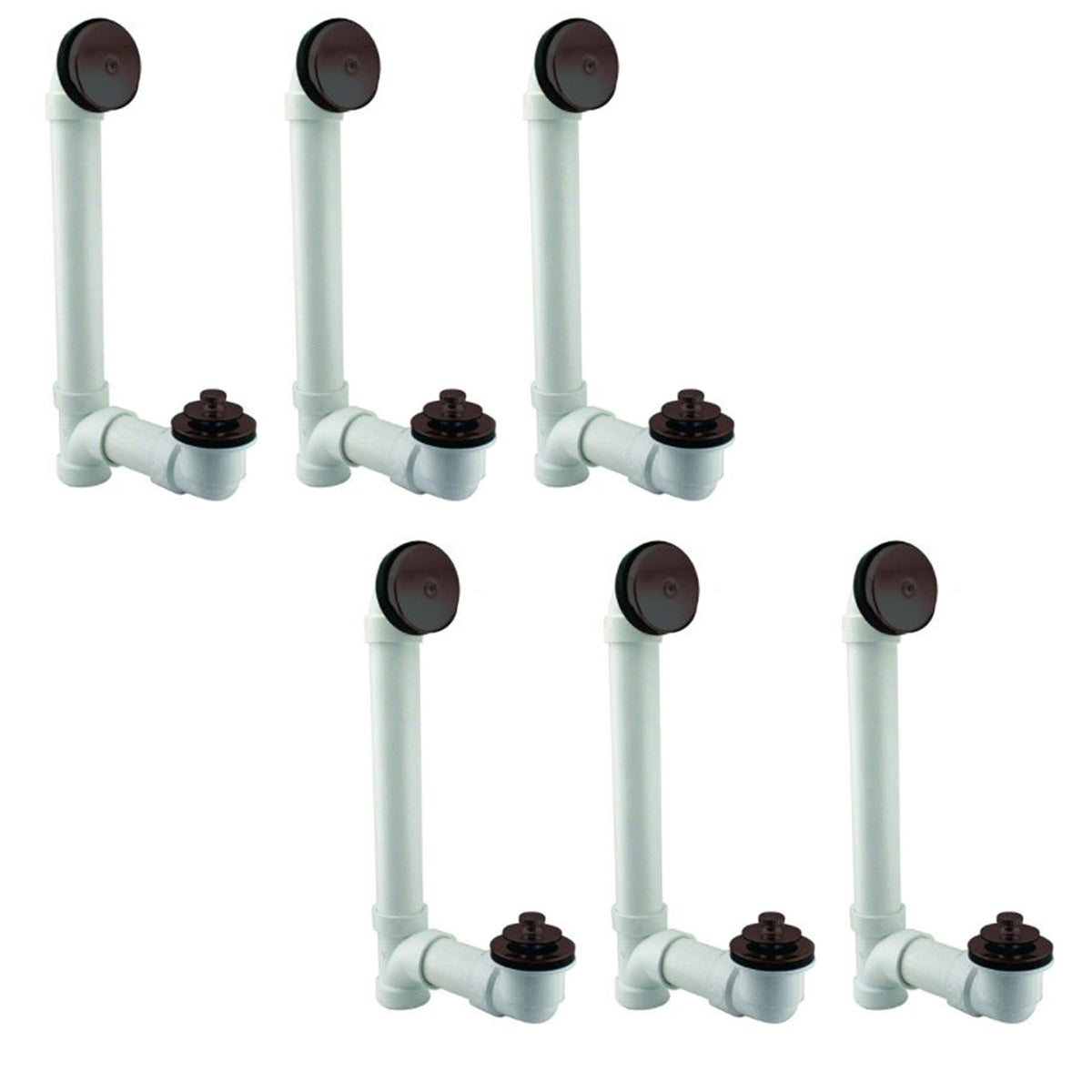 Westbrass D49721-62 1.5 In Pull Bath Waste & Overflow Drain Kit, Bronze (6 Pack)