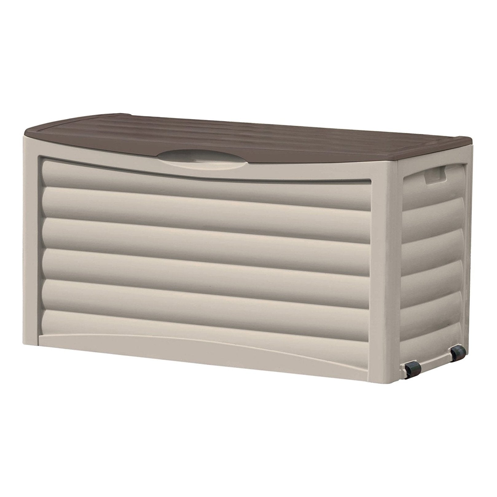 Suncast DB8300 83 Gallon Resin Outdoor Patio Storage Deck Box, Taupe (2 Pack)