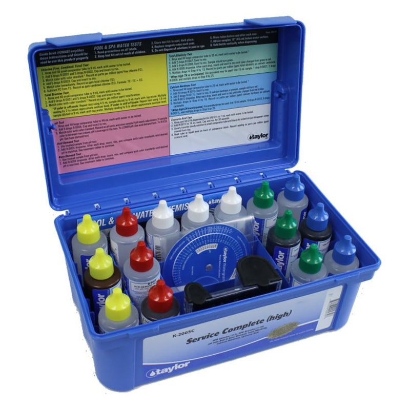 Taylor 2000 Service Complete Swimming Pool Bromine Chlorine pH Test Kit (3 Pack)