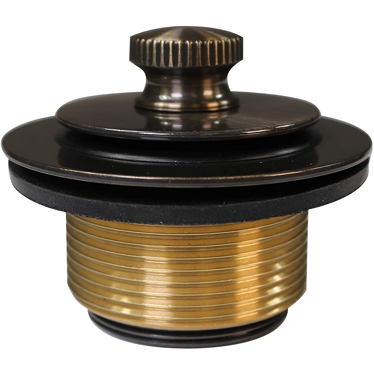 Westbrass 1.5 Inch Twist & Close Bathtub Trim Set with Faceplate, Antique Brass - VMInnovations