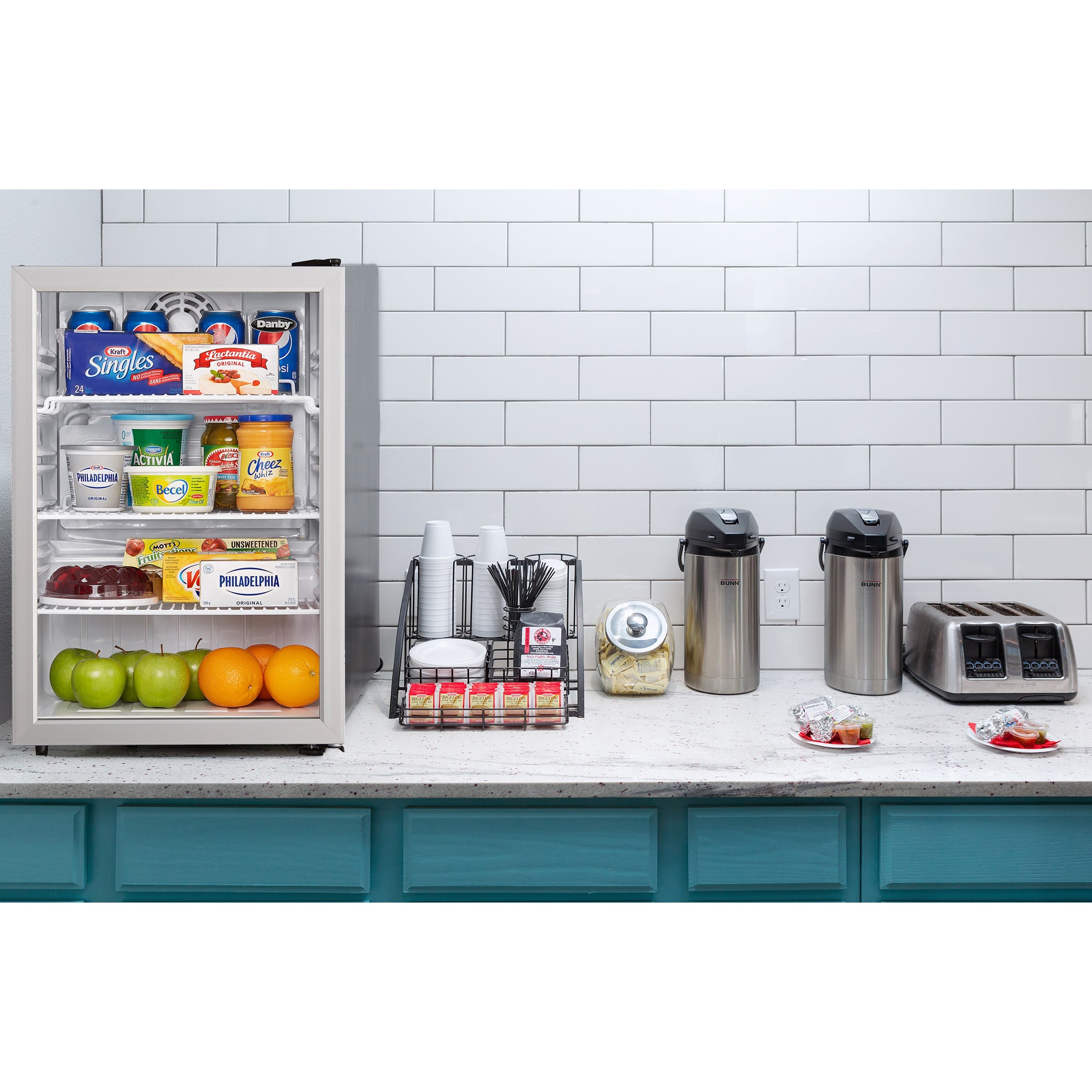 Danby 2.6 Cu. Ft. Steel Home Glass Door Mini Fridge Compact Refrigerator, Silver