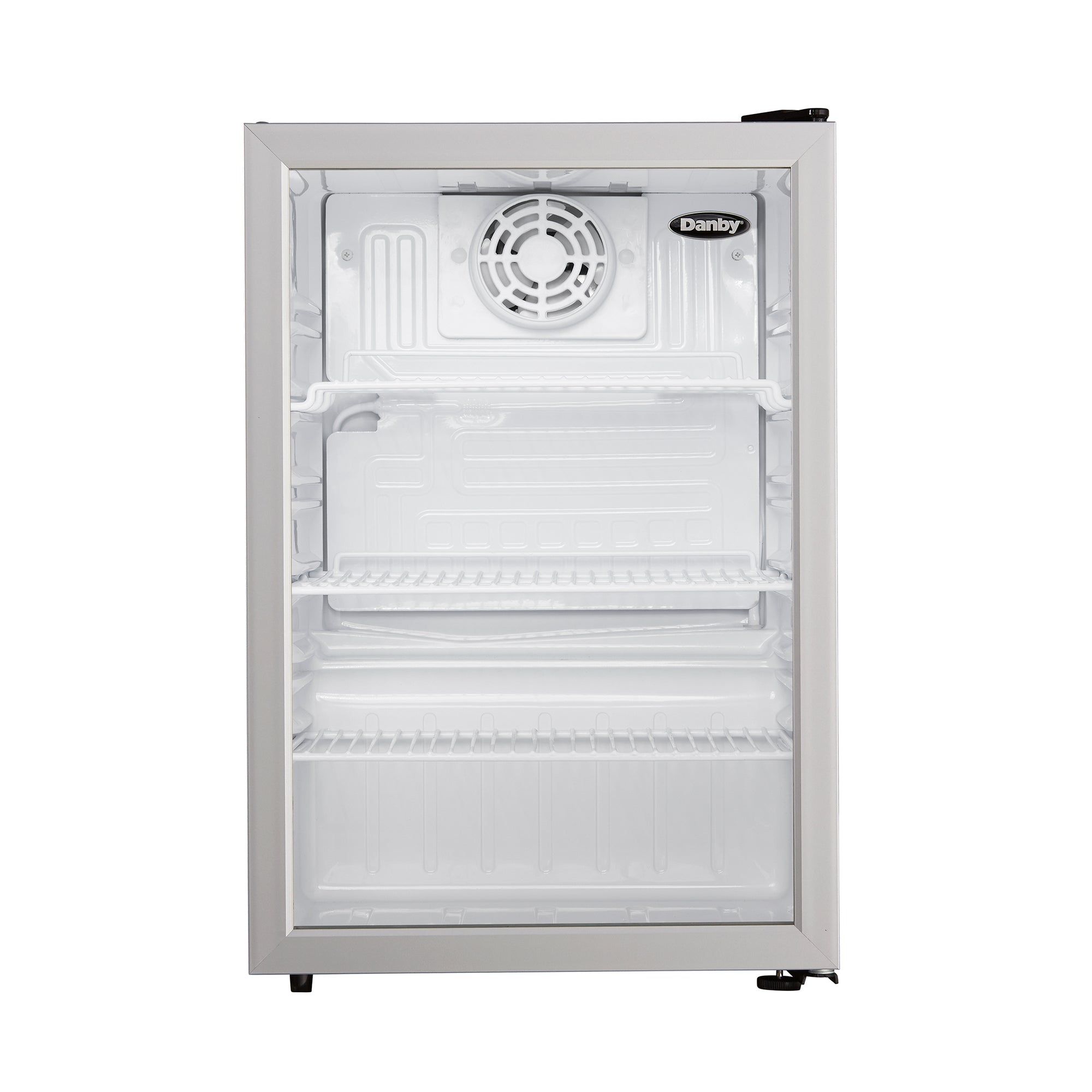 Danby 2.6 Cu. Ft. Steel Home Glass Door Mini Fridge Compact Refrigerator, Silver - VMInnovations