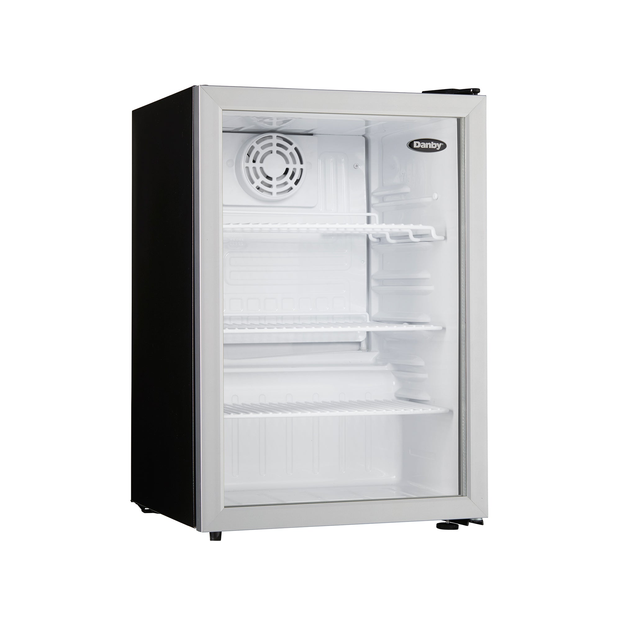 Danby 2.6 Cu. Ft. Glass Door Mini Fridge Compact Refrigerator, Silver (2 Pack) - VMInnovations
