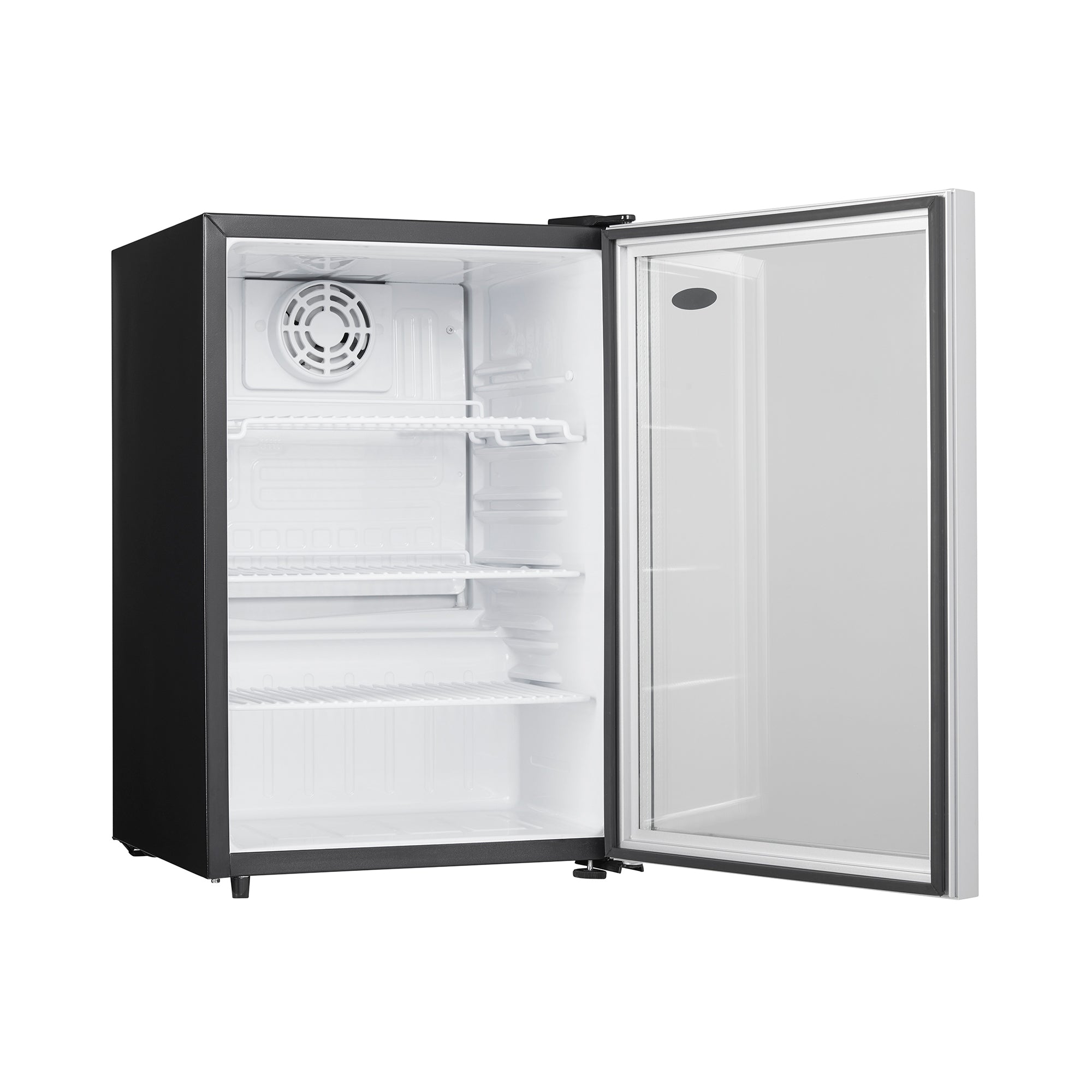 Danby 2.6 Cu. Ft. Steel Home Glass Door Mini Fridge Compact Refrigerator, Silver - VMInnovations