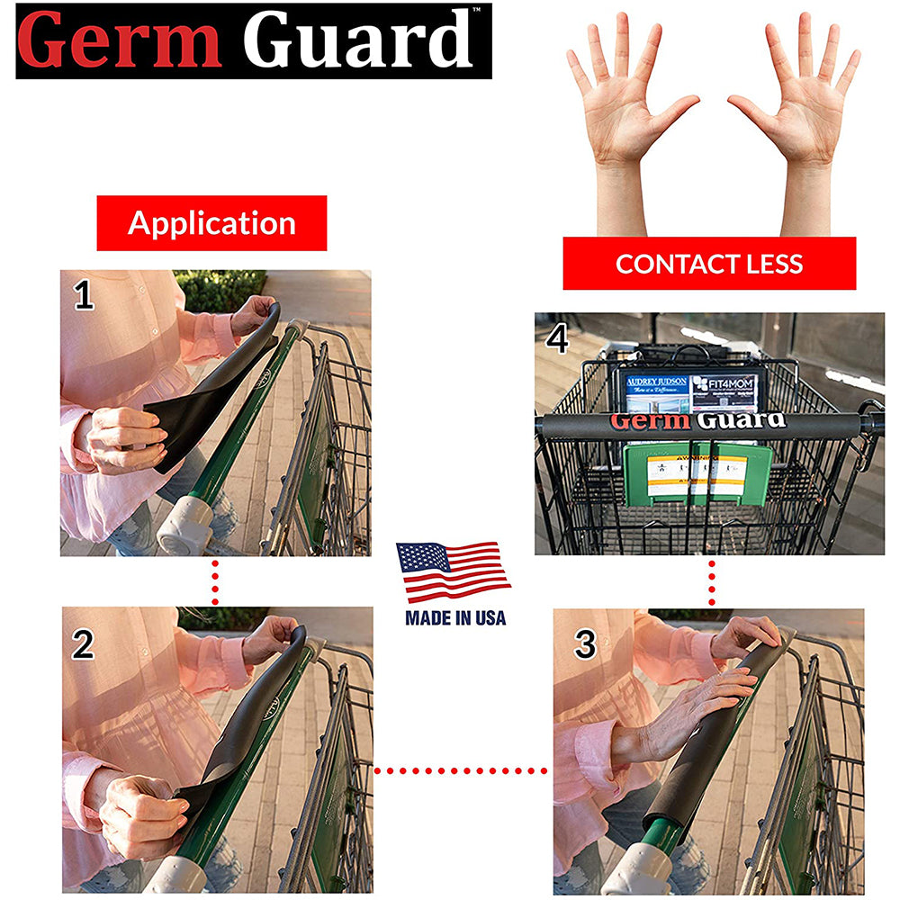 dbest products Germ Gard Contactless Grocery Shopping Cart Handle Cover (5 Pack) - VMInnovations