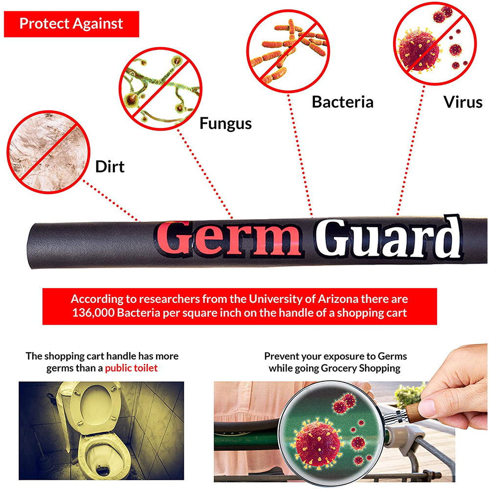 dbest products Germ Gard Contactless Grocery Shopping Cart Handle Cover (5 Pack) - VMInnovations