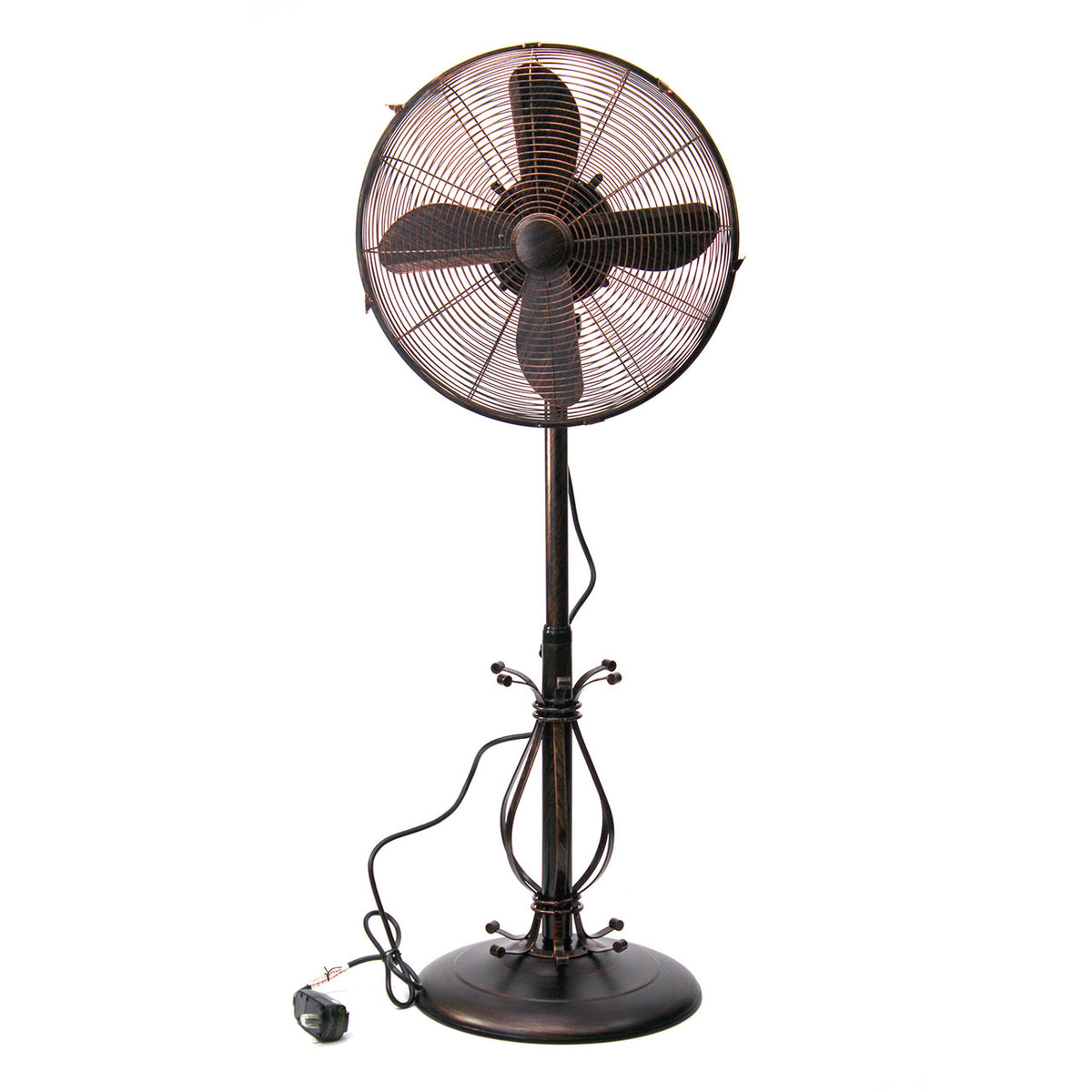 DecoBREEZE Adjustable Oscillating Outdoor Pedestal Fan Prestigious Brown (Used)