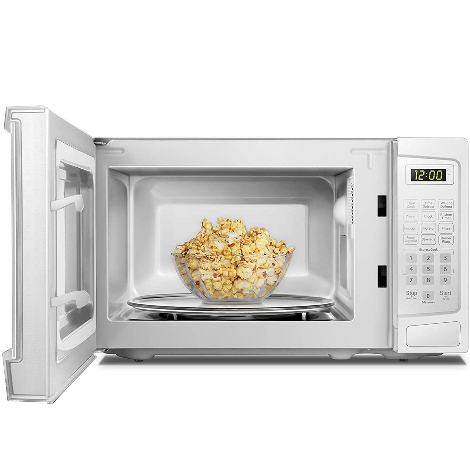 Danby 1000W 1.1 Cubic Feet Convenient User-Friendly Countertop Microwave, White (Refurbished)