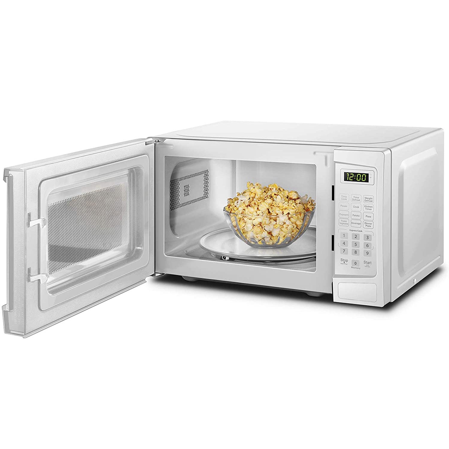 Danby 1000W 1.1 Cubic Feet Convenient User-Friendly Countertop Microwave, White (Refurbished)