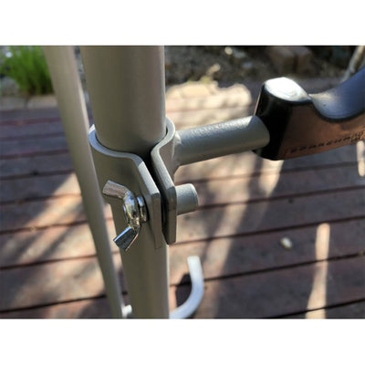 Sparehand DBR-825 Freestanding Adjustable Dual Bike Rack Storage System, Silver
