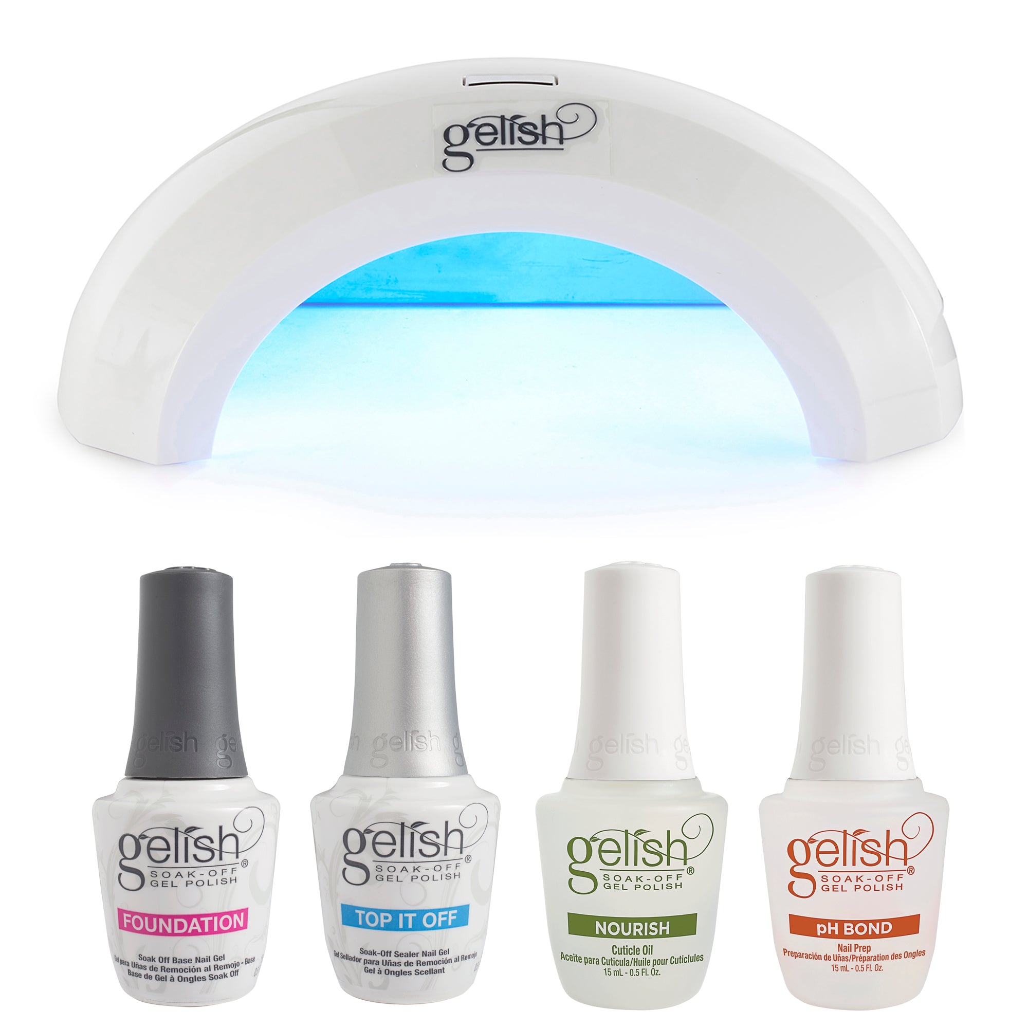 Gelish Mini Pro LED Curing Light Lamp and Fantastic Four Essentials Collection - VMInnovations