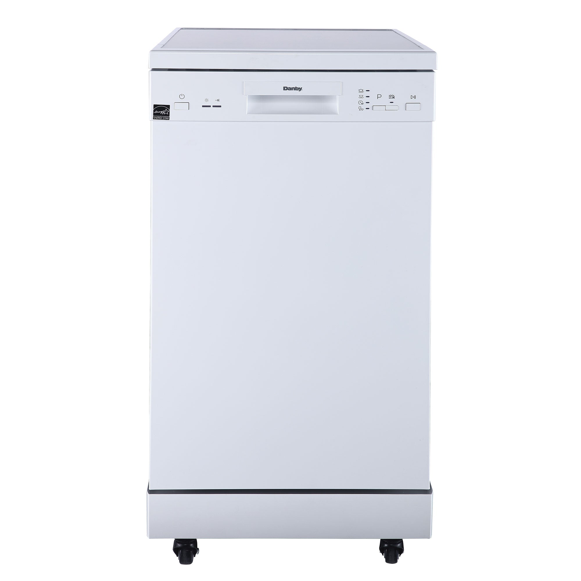 Danby 18 Inch 4 Wash Cycle Portable Dishwasher, Crisp White (For parts)
