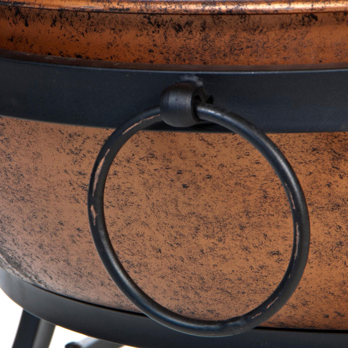 DeckMate Avondale Outdoor Patio Portable Steel Bowl Fire Pit, Copper (2 Pack)