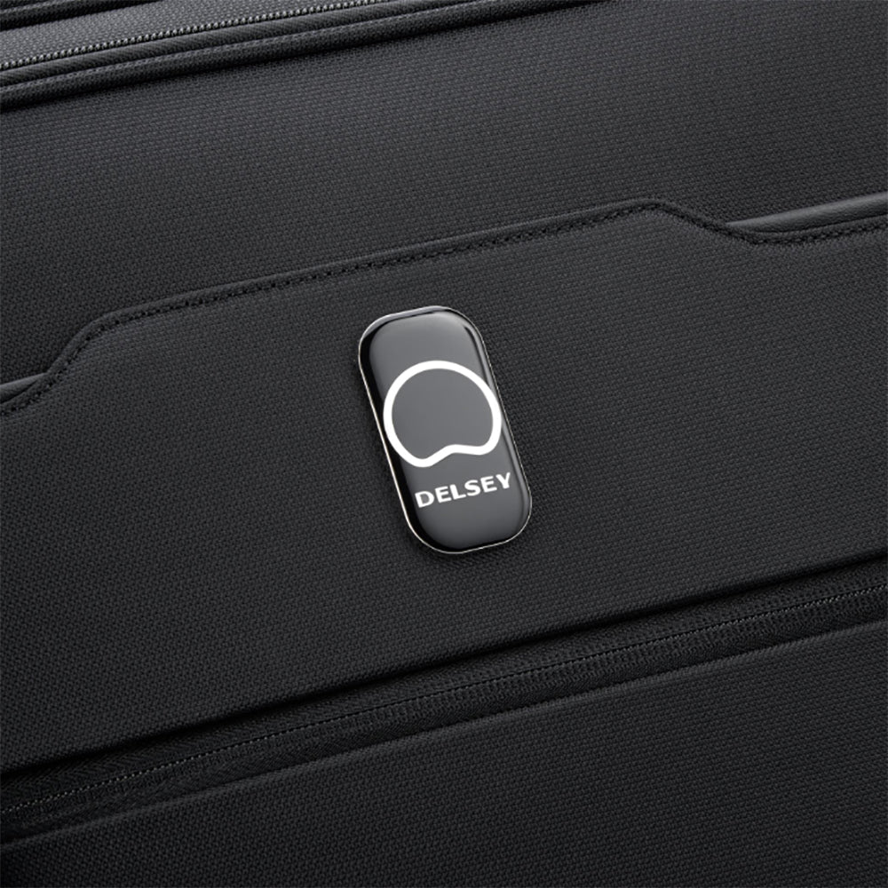 DELSEY Paris 25" Expandable Spinner Upright Hyperglide Luggage Suitcase, Black