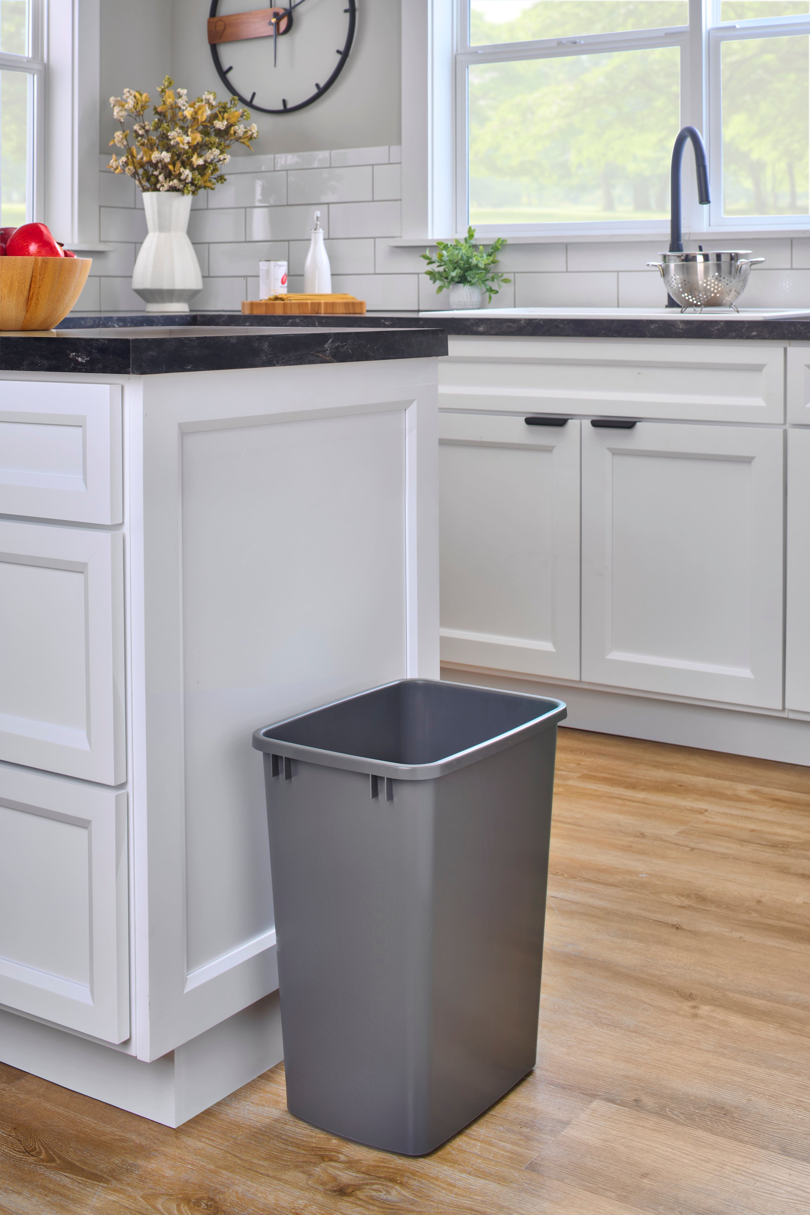 Rev-A-Shelf Polymer Replacement 35 qt. Trash Bin, Gray, 2 Pack, RV-35-13-2 - VMInnovations