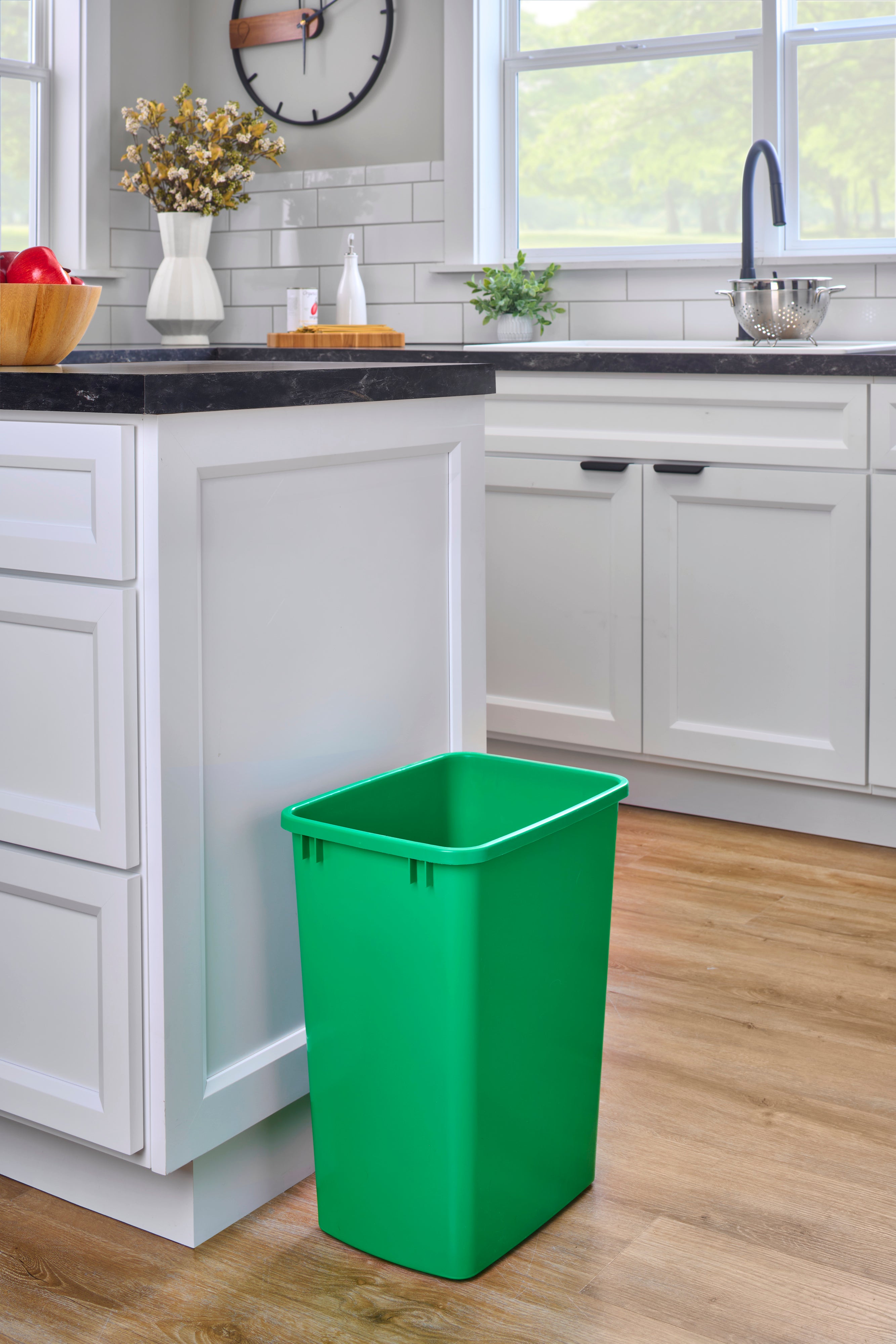 Rev-A-Shelf Polymer Replacement 35 qt. Trash Bin, Green, 2 Pack, RV-35-19-2 - VMInnovations