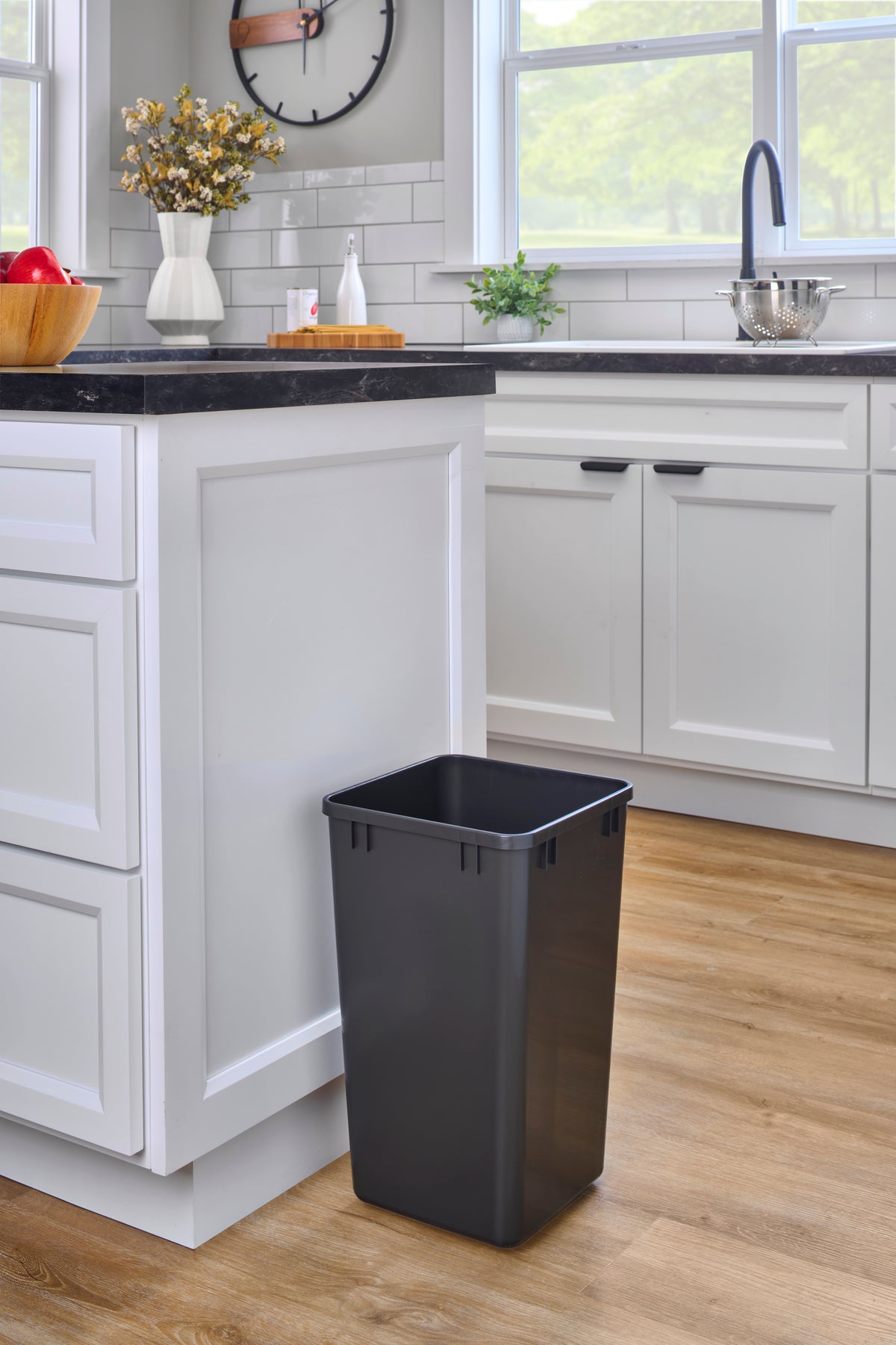 Rev-A-Shelf Polymer Replacement 27 qt. Trash Bin, Black, 2 Pack, RV-1024-18-2