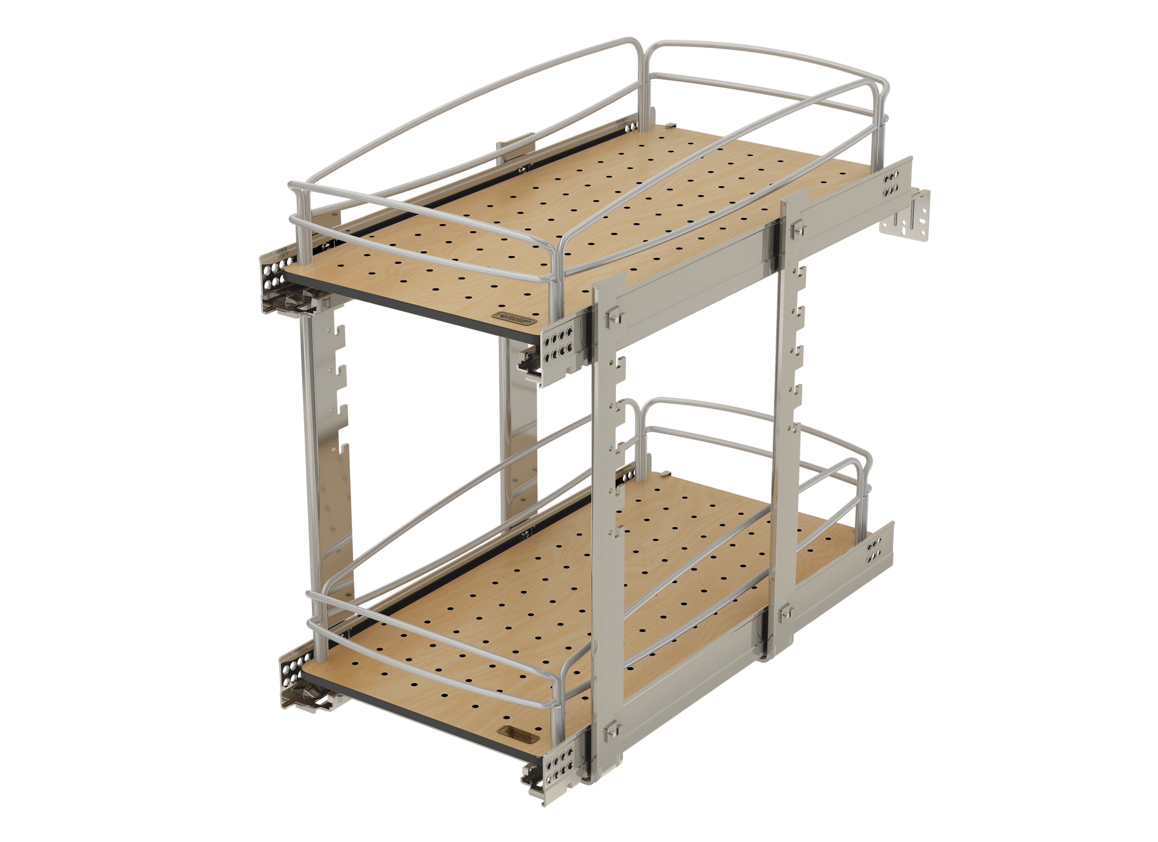 Rev-A-Shelf Two-Tier Solid Bottom Pullout Base Cabinet Organizer, 54BK-12SC-2-1 - VMInnovations