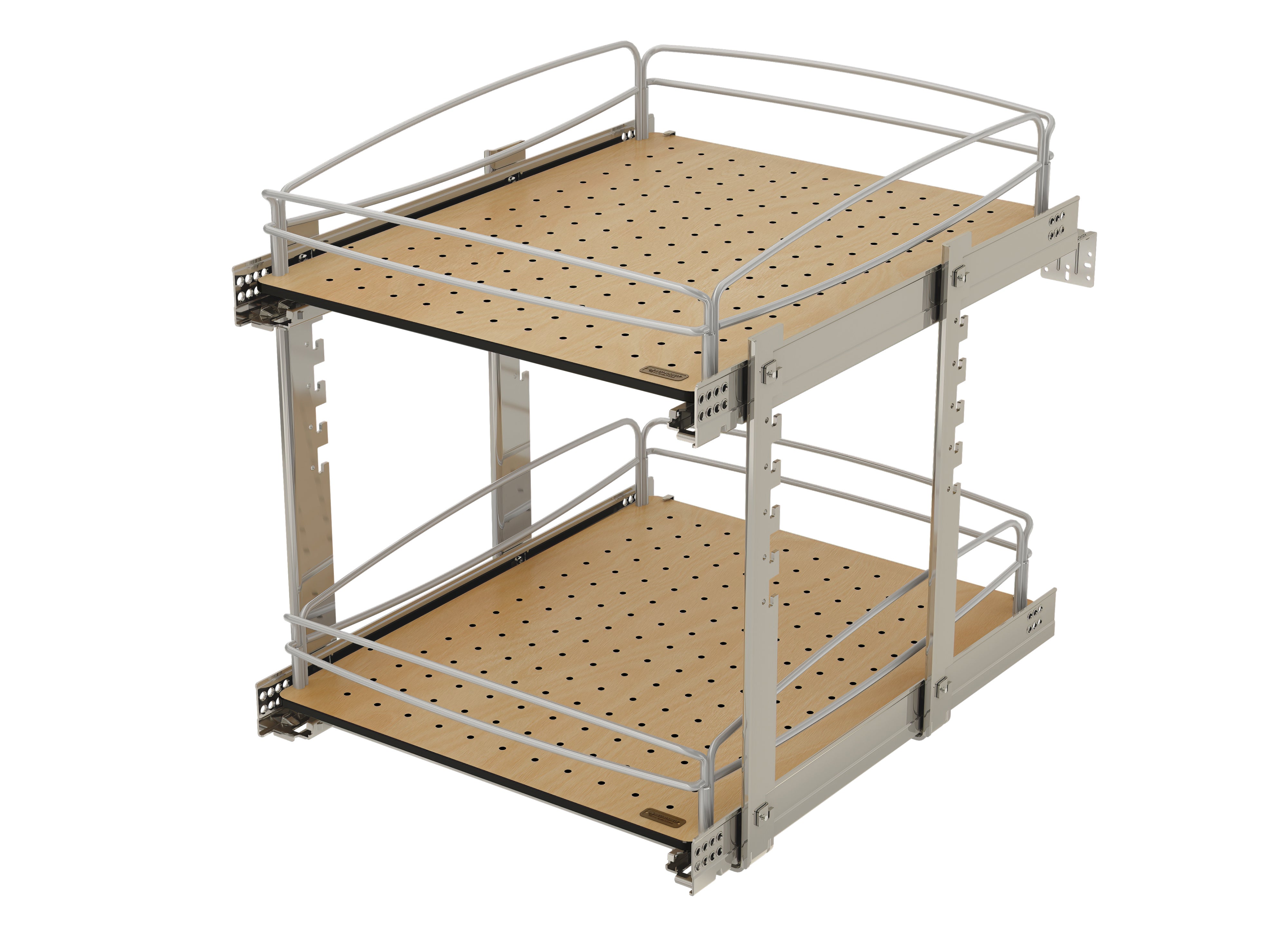 Rev-A-Shelf Two-Tier Solid Bottom Pullout Base Cabinet Organizer, 54BK-18SC-2-1 - VMInnovations
