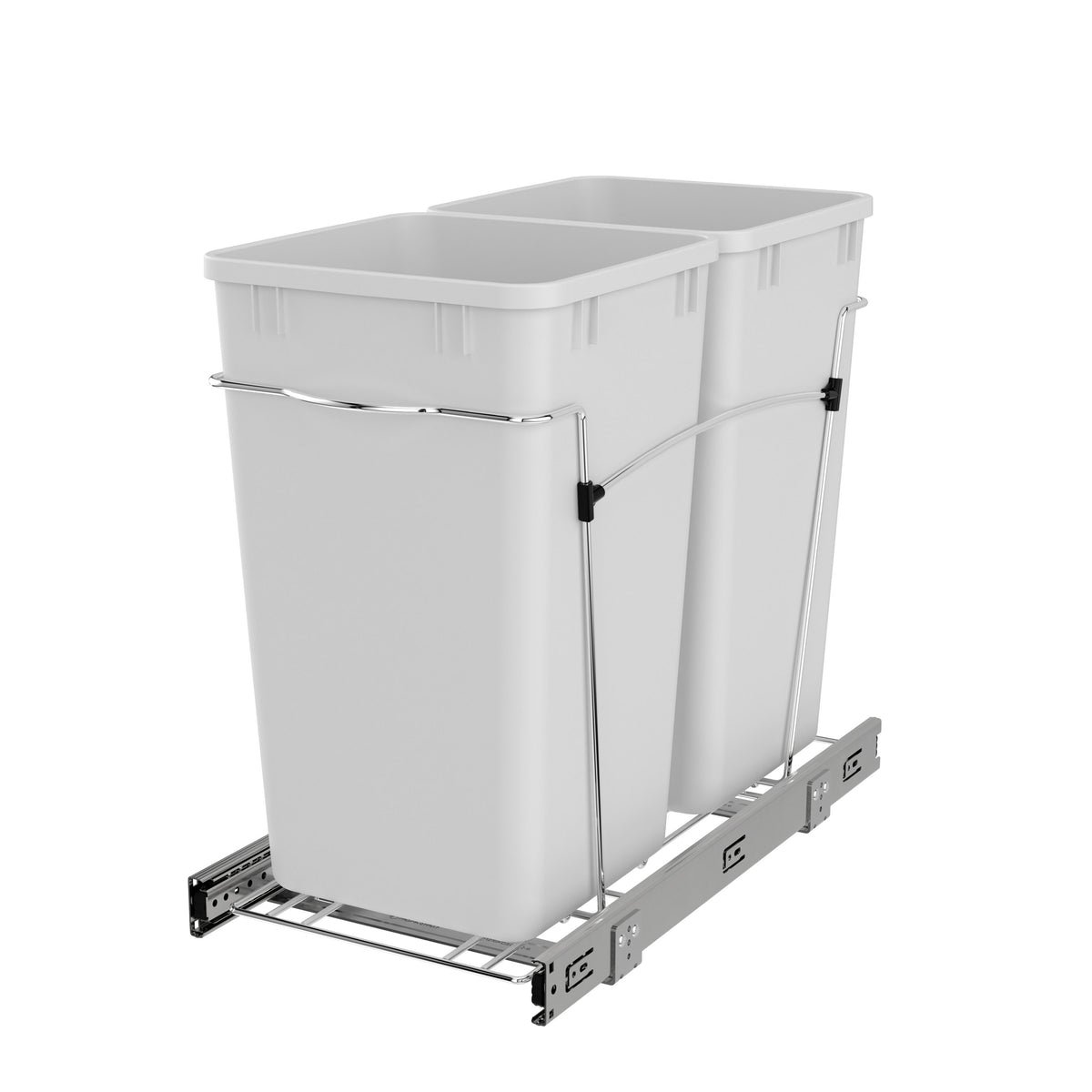Rev-A-Shelf RV-15KD-11C-S Double 27-Qt Cabinet Pullout Waste Container(Open Box)