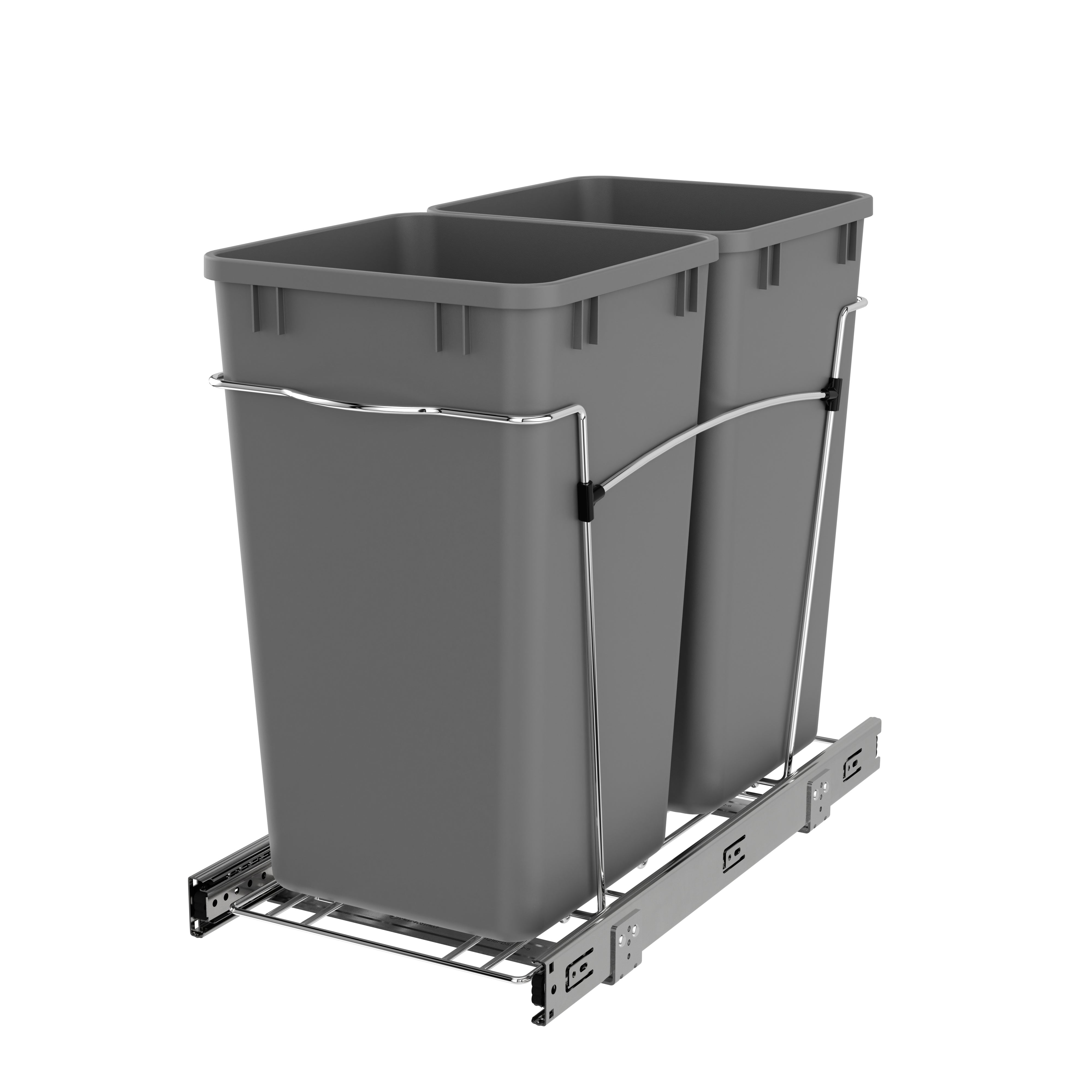 Rev-A-Shelf RV-15KD-17C S Double 27-Qt Cabinet Pullout Waste Container(Open Box)