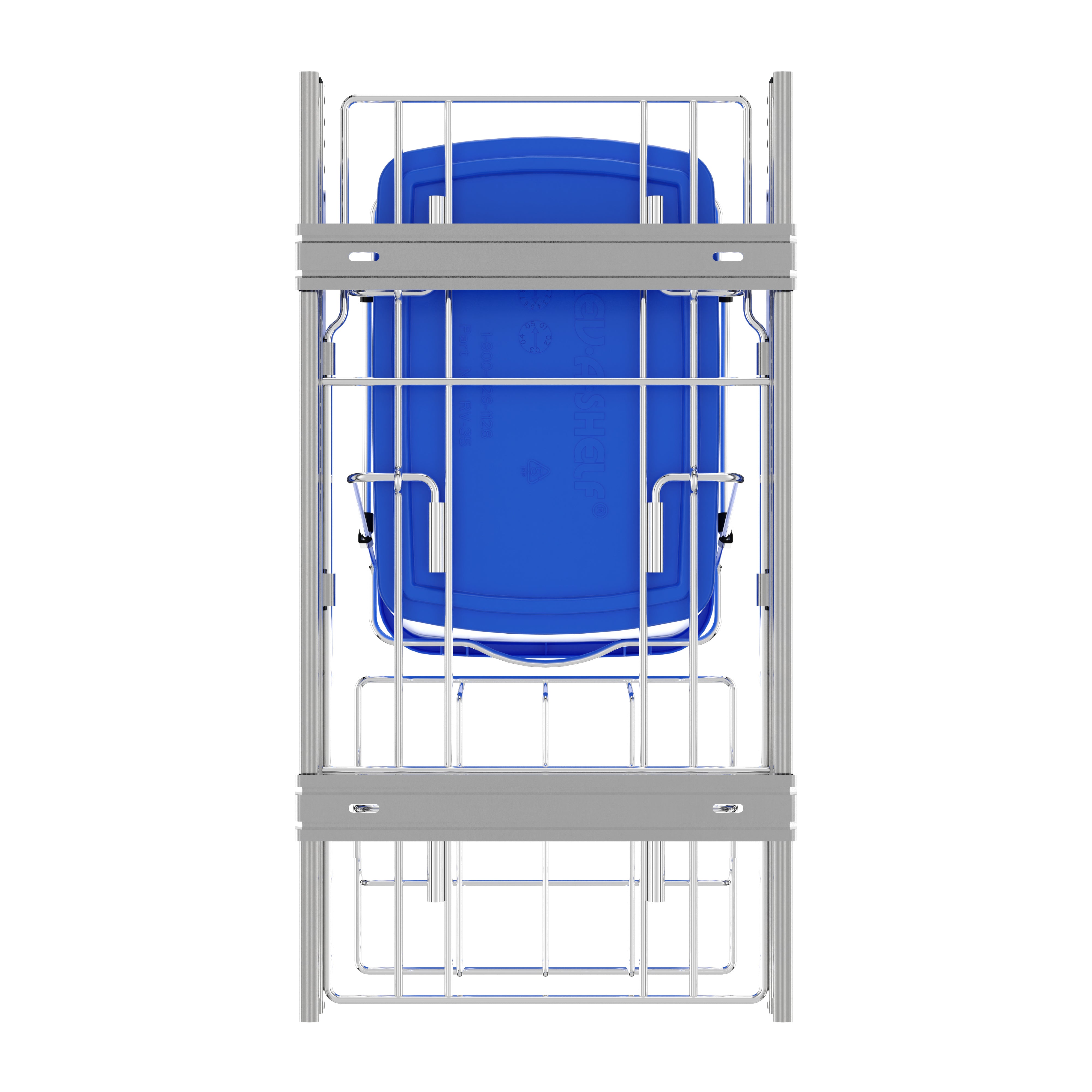 Rev-A-Shelf Pullout Trash Can 35 qt. for Kitchen Cabinets, Blue, RV-12KD-22C-S - VMInnovations