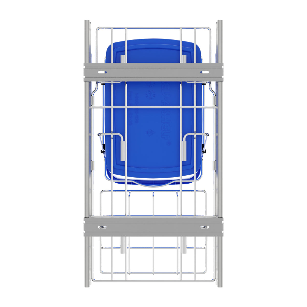Rev-A-Shelf Pullout Trash Can 35 qt. for Kitchen Cabinets, Blue, RV-12KD-22C-S