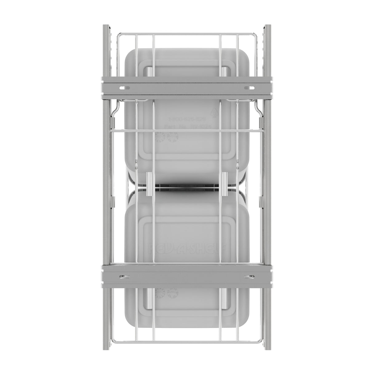 Rev-A-Shelf RV-15KD-11C-S Double 27-Qt Cabinet Pullout Waste Container(Open Box)