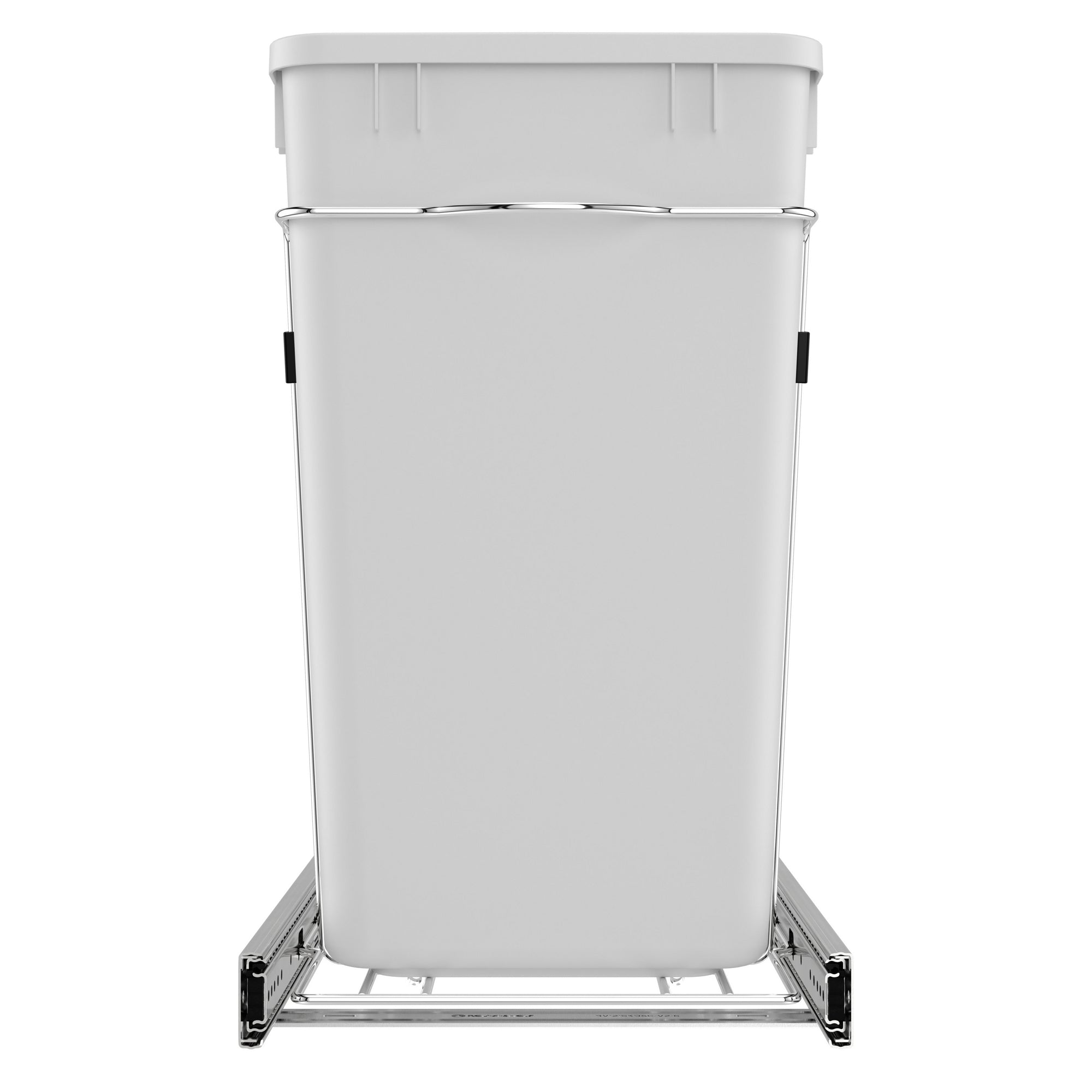 Rev-A-Shelf Double Pullout Trash Cans 27 qt. for Kitchen, White, RV-15KD-11C S