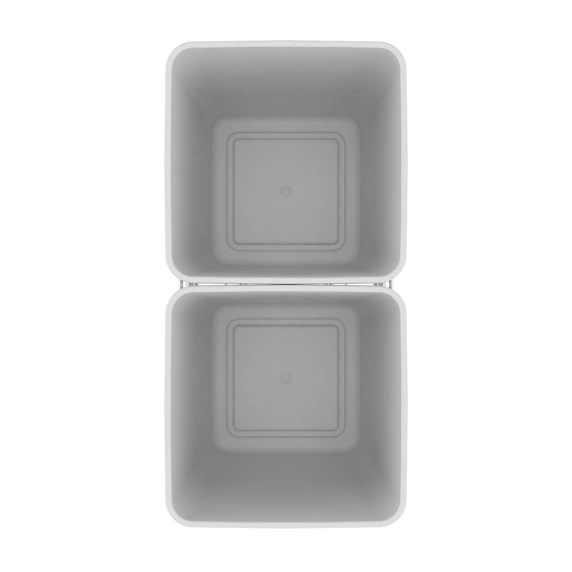 Rev-A-Shelf Double Pullout Trash Cans 27 qt. for Kitchen, White, RV-15KD-11C S