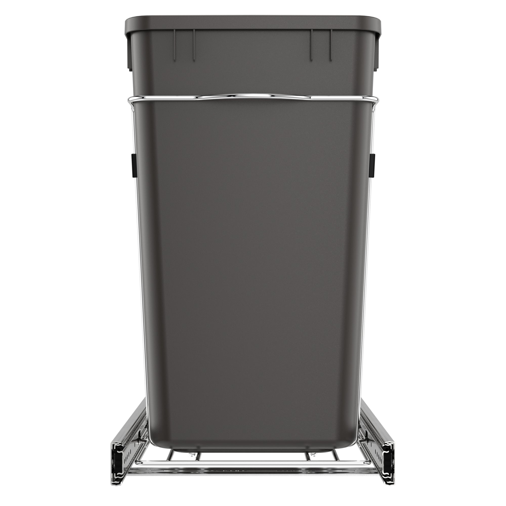 Rev-A-Shelf Double Pullout Trash Can 27 qt. for Kitchen, Gray, RV-15KD-13C-S - VMInnovations