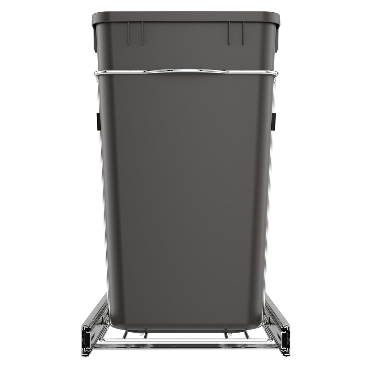 Rev-A-Shelf Double Pullout Trash Can 27 qt. for Kitchen, Gray, RV-15KD-13C-S - VMInnovations