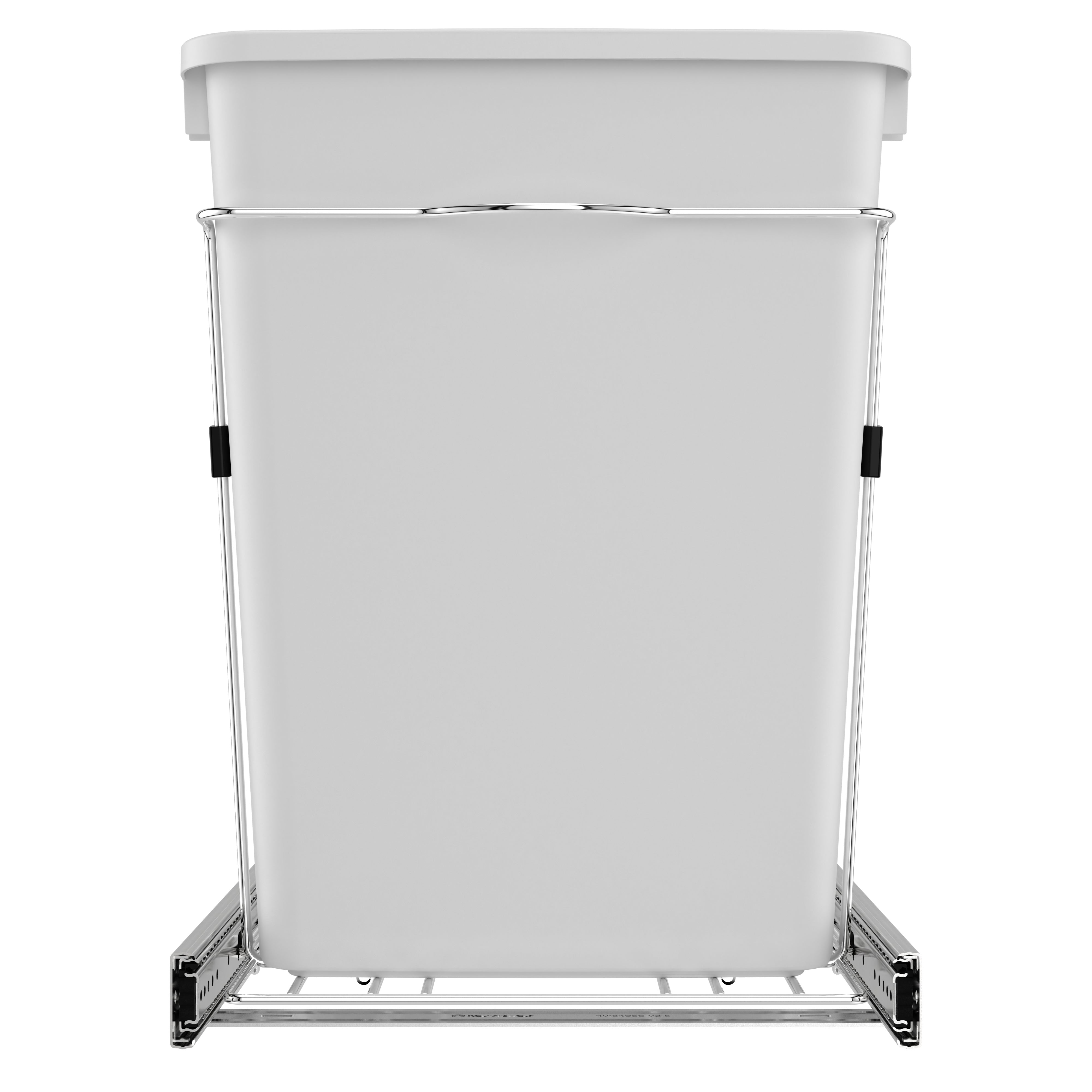 Rev-A-Shelf Double Pullout Trash Can 35 qt. for Kitchen, White, RV-18KD-11C S - VMInnovations