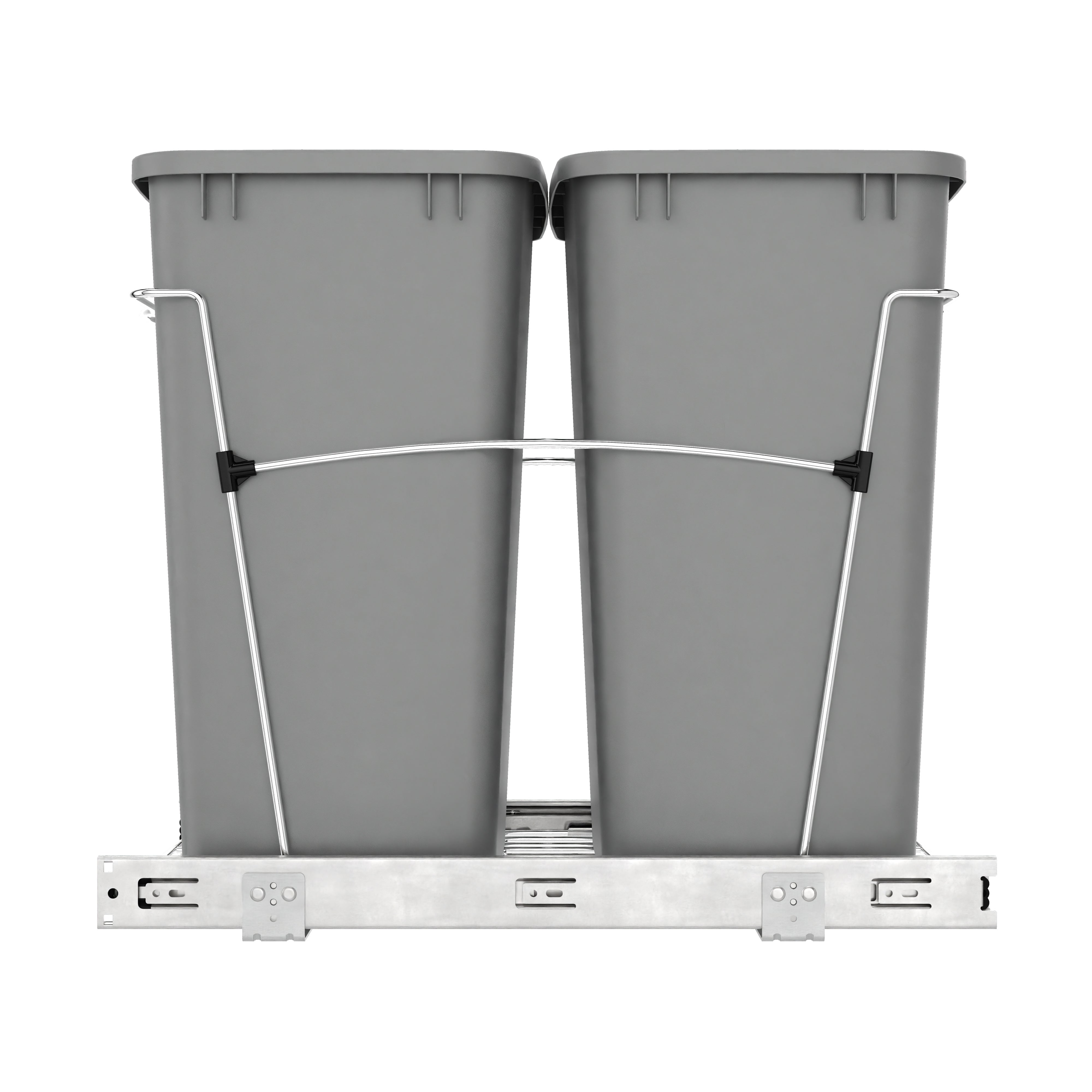 Rev-A-Shelf RV-18KD-17C S Double 35 Qt Pull-Out Waste Bin Containers (Open Box)