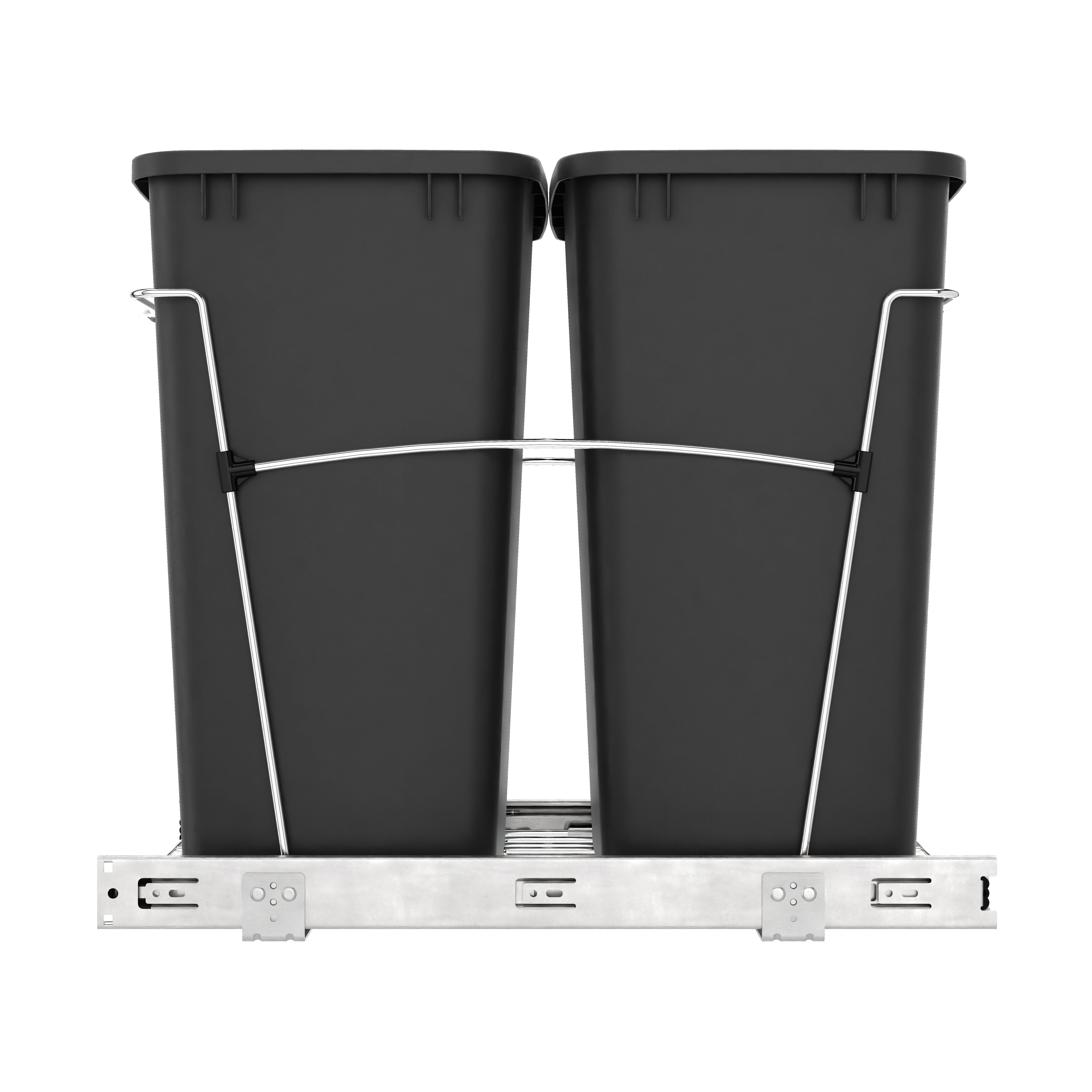 Rev-A-Shelf Double 35-qt Pullout Waste Bin Kitchen Storage Trash Can (For Parts)