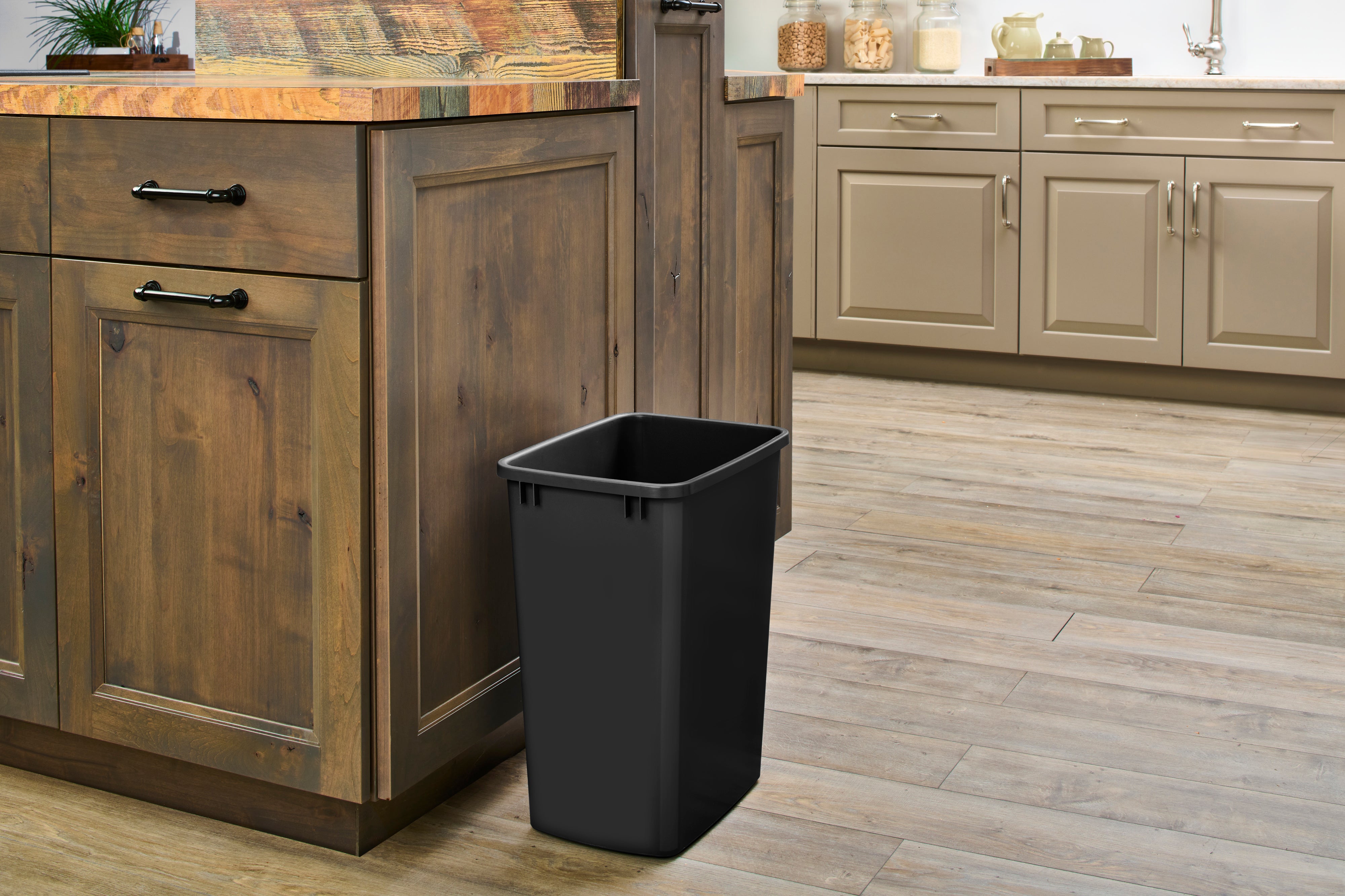Rev-A-Shelf Polymer Replacement 35 qt. Trash Bin, Black, 2 Pack, RV-35-18-2 - VMInnovations