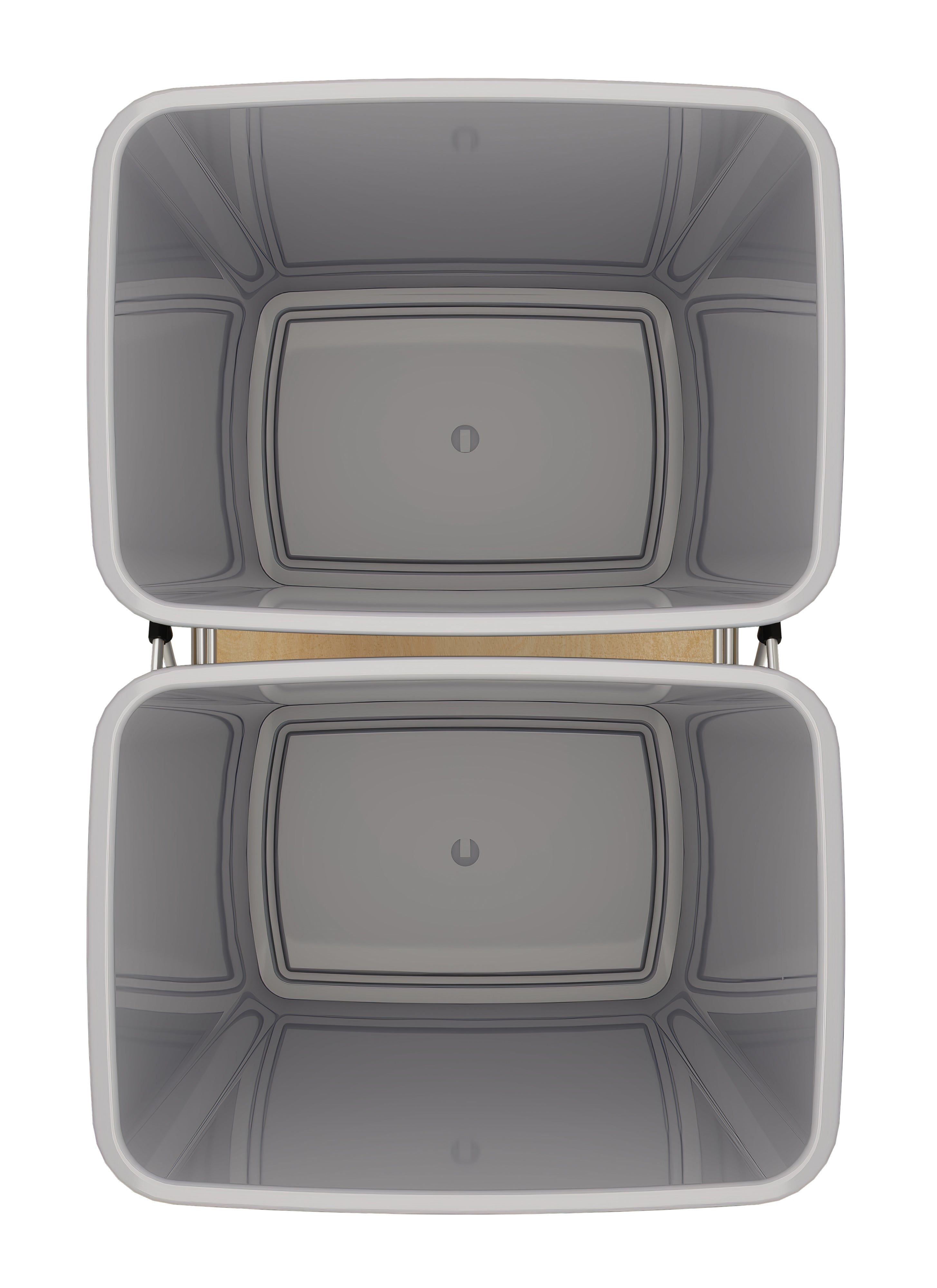 Rev-A-Shelf Double 35 qt. Pullout Trash Containers, Gray, 54WC-1835SC-17-1