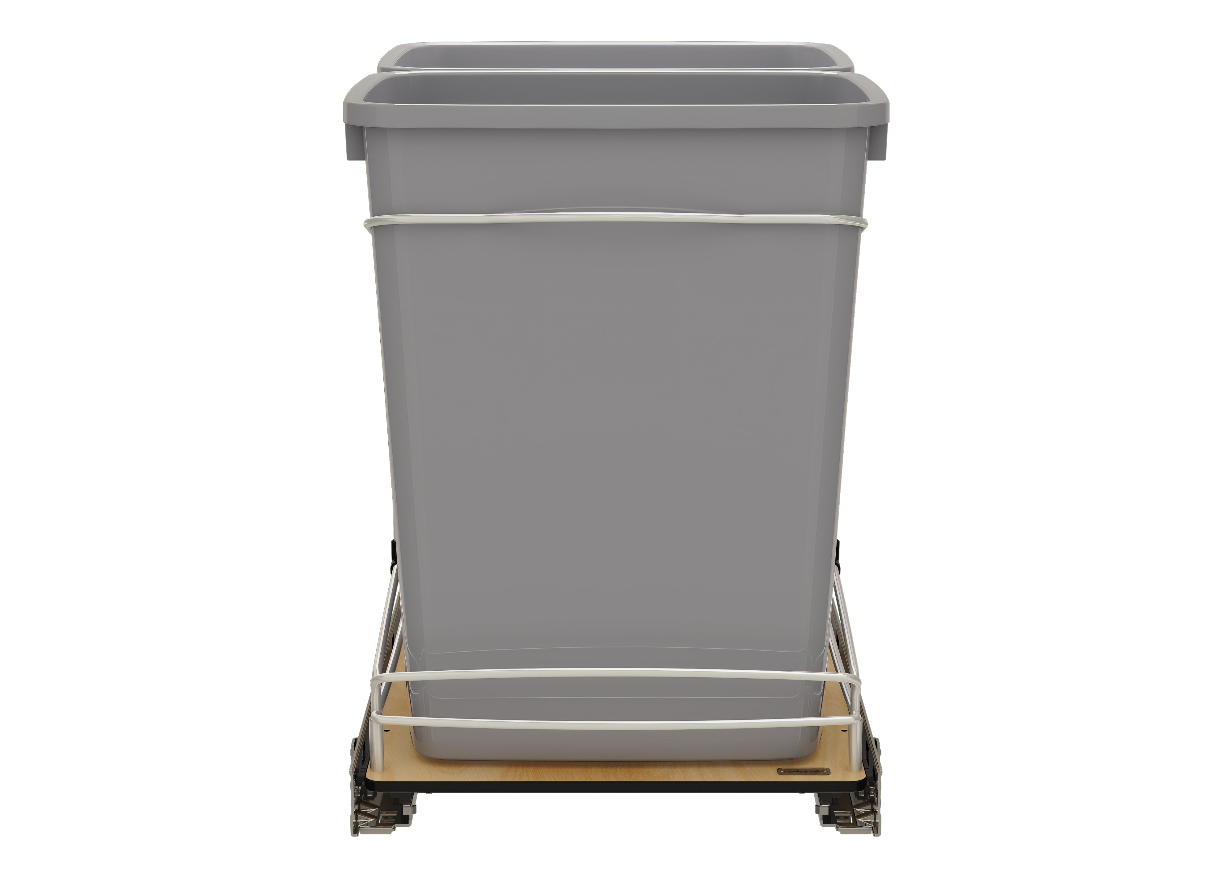 Rev-A-Shelf Double 35 qt. Pullout Trash Containers, Gray, 54WC-1835SC-17-1 - VMInnovations